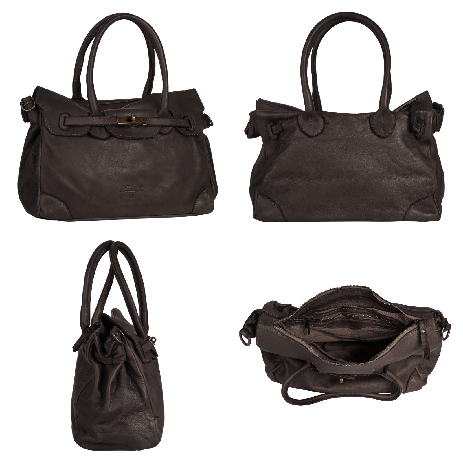 Samantha Look Shopper, echt Leder, Made in Italy