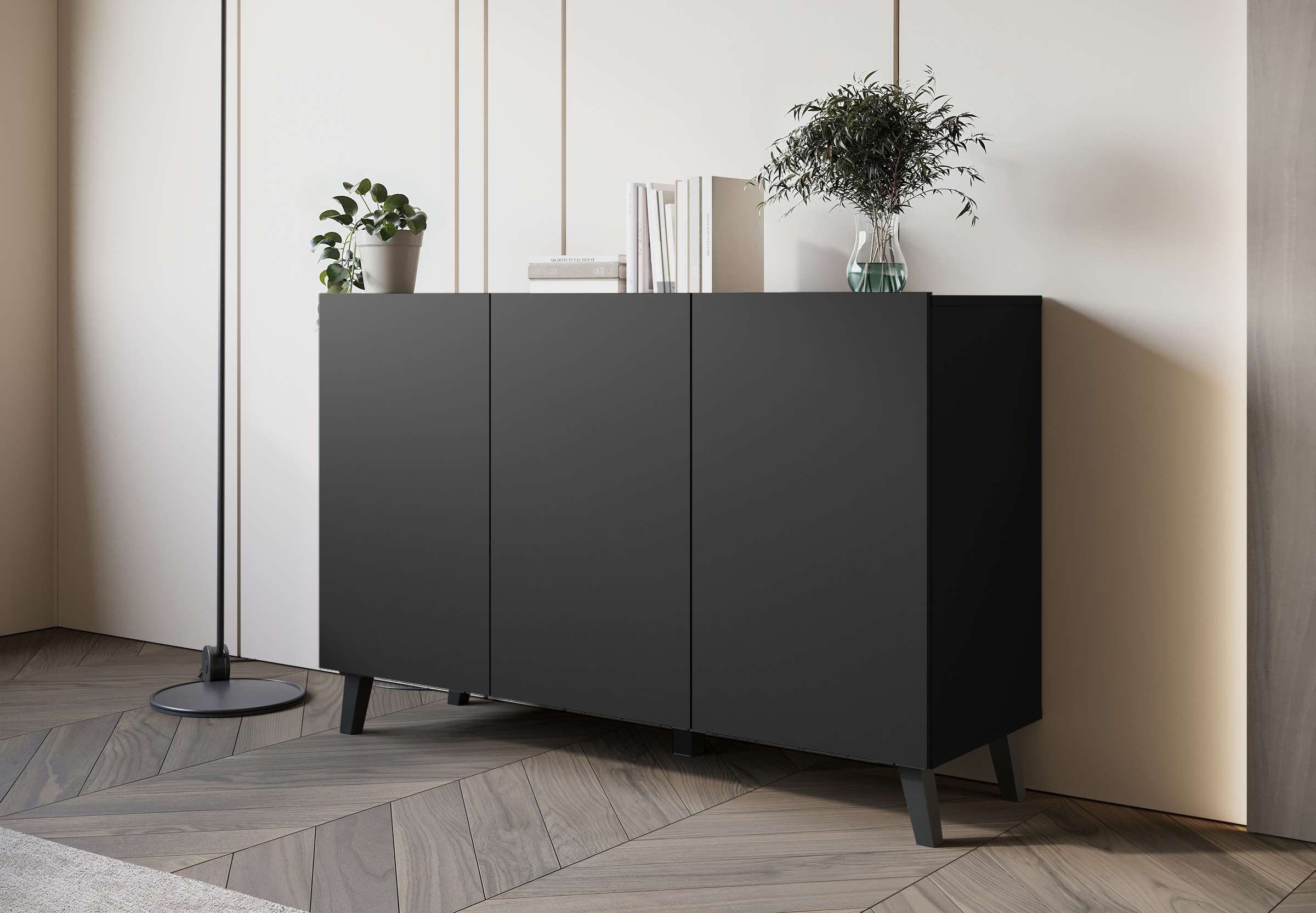 Thumbnail - Home affaire Sideboard "SIDEBOARD PHUKET II, Stilvolle, grifflose Kommode, Breite 120cm" 1 Stk. tlg. Mit 6 Fächern und h...