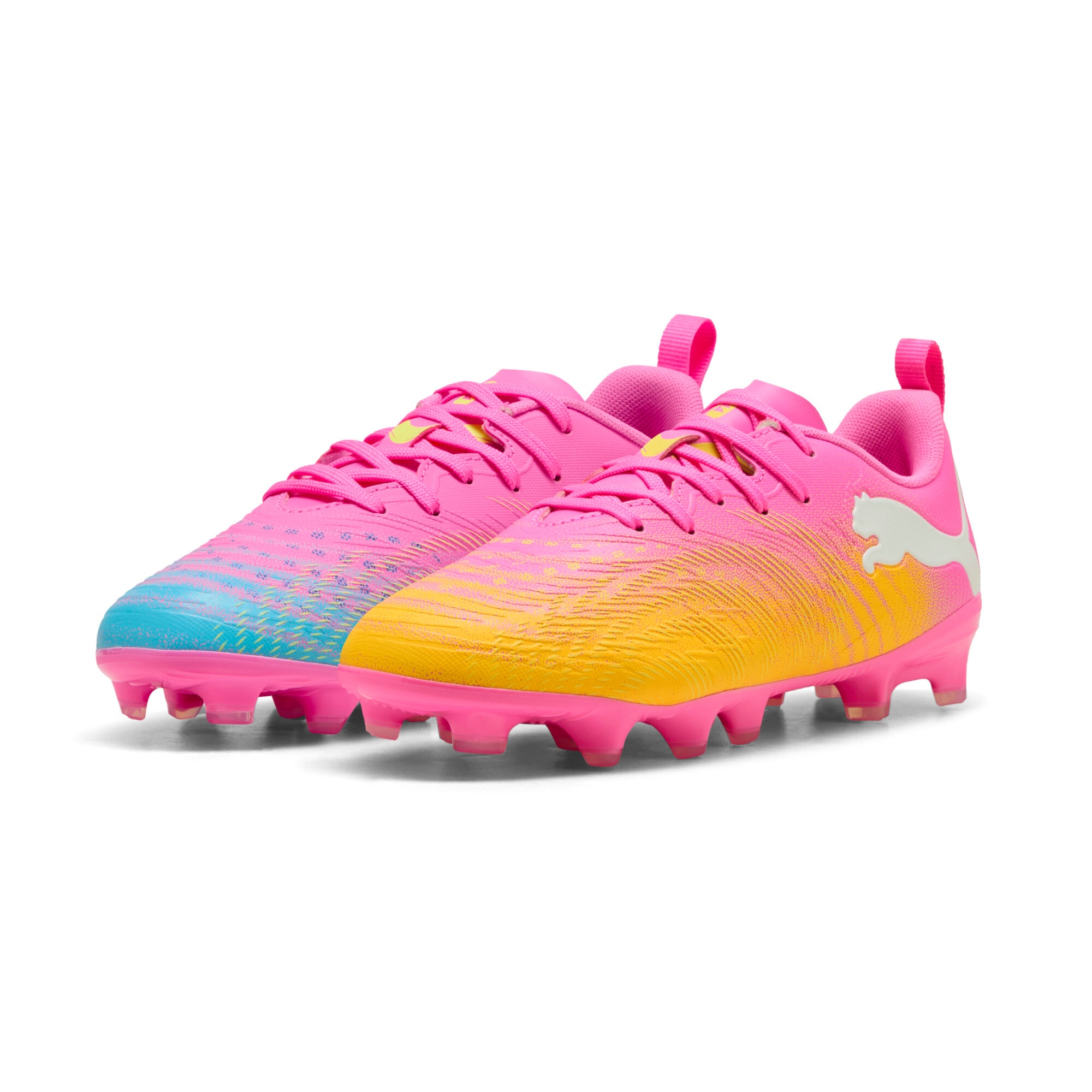 PUMA Fußballschuh "FUTURE 9 PLAY FG/AG JR" mit Nockensohle für Rasen- und Kunstrasenplätze, mit Schnürung