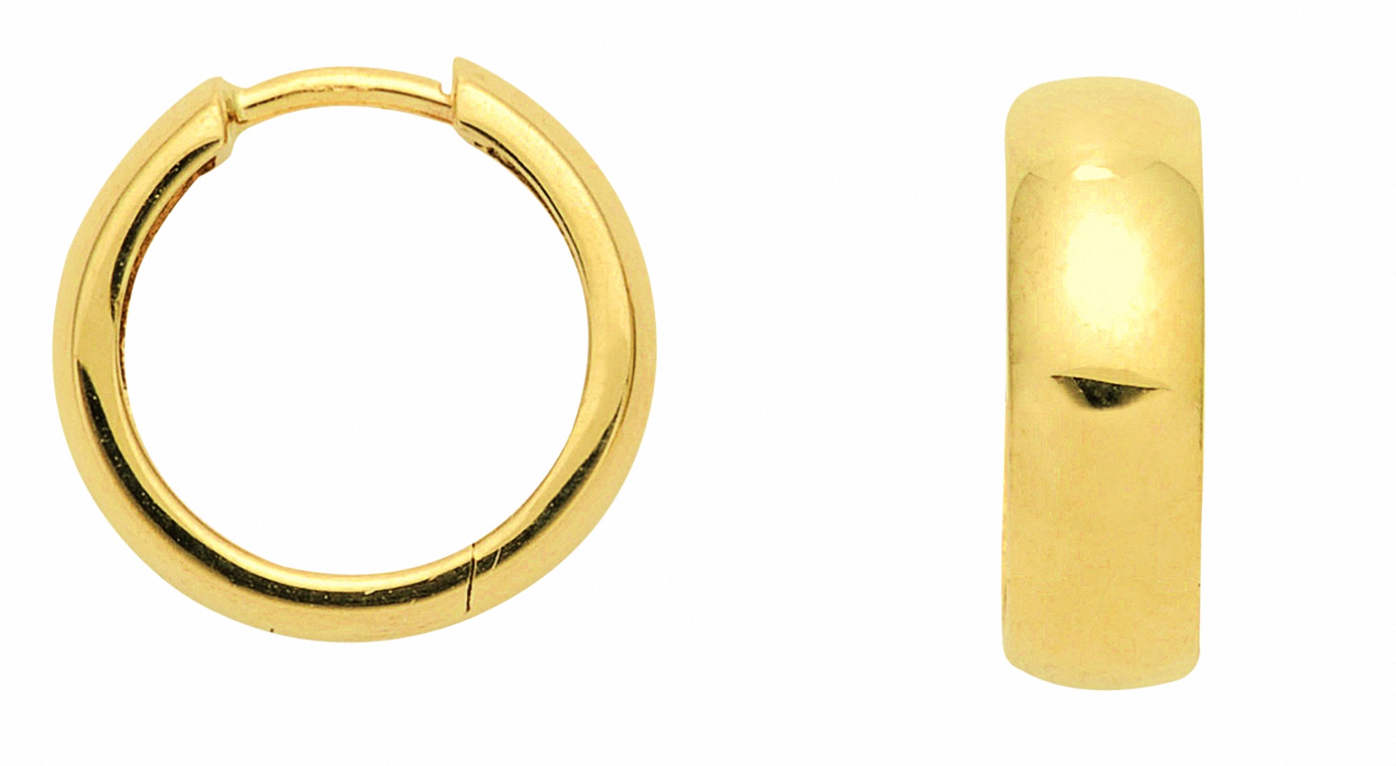 Paar Creolen ADELIA´S "Damen 333 Gold Ohrringe Creolen Ø 14 mm", gold, Ohrringe, Damen, Damen, Gelbgold 333 Gold, Gelbgold 333, Gold, Goldschmuck für Damen