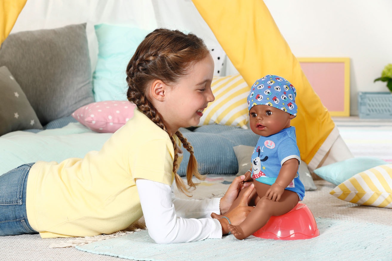 Baby Born Babypuppe »Magic Boy, Dolls of Colour, 43 cm«, mit lebensechten Funktionen