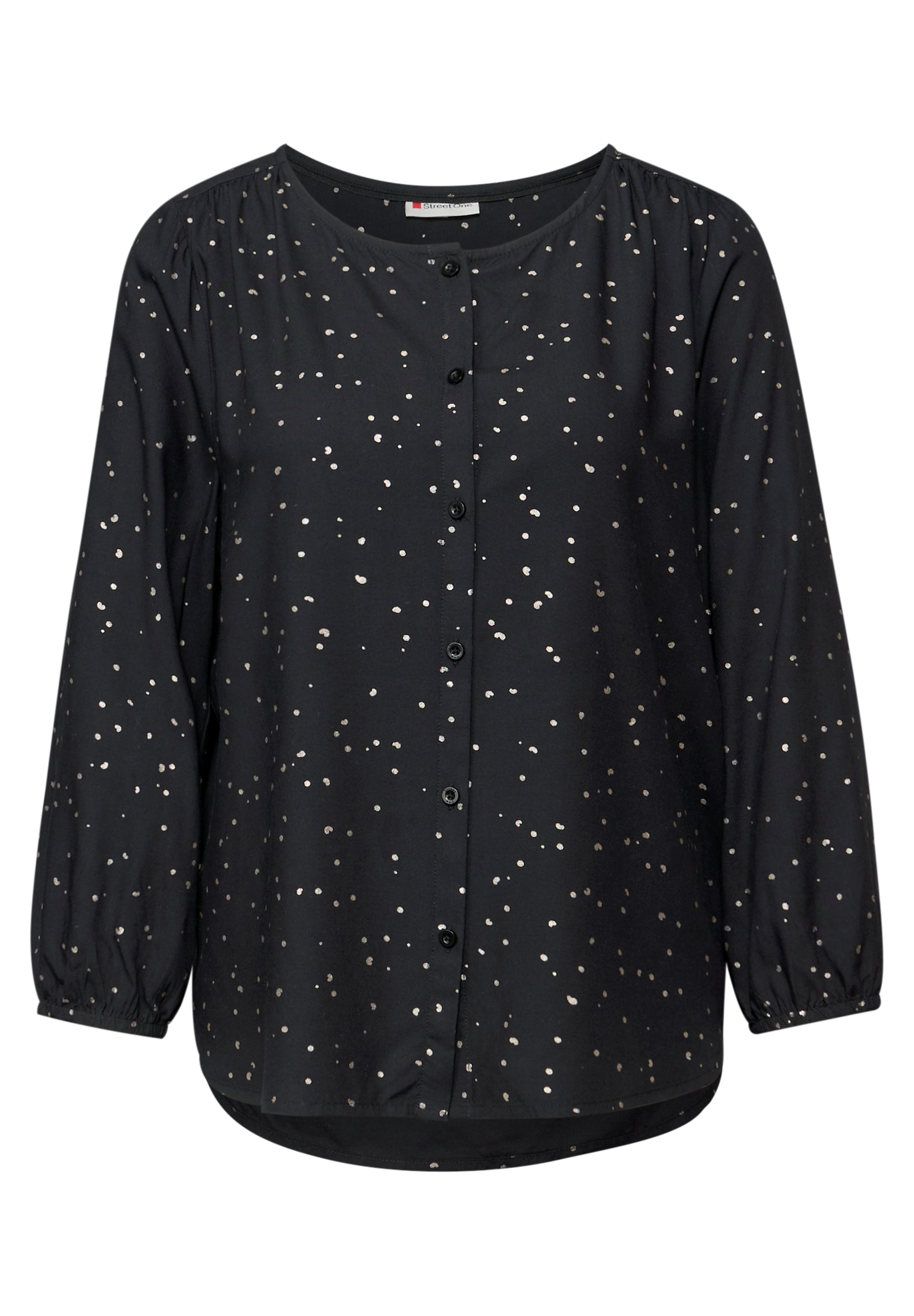 STREET ONE Langarmbluse mit schimmerndem Folienprint