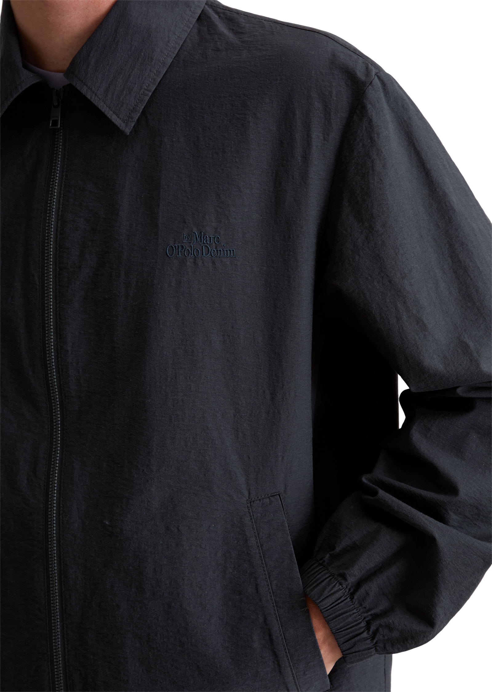 Marc O'Polo DENIM Outdoorjacke »aus strukturiertem Bio-Baumwoll-Mix«, ohne Kapuze