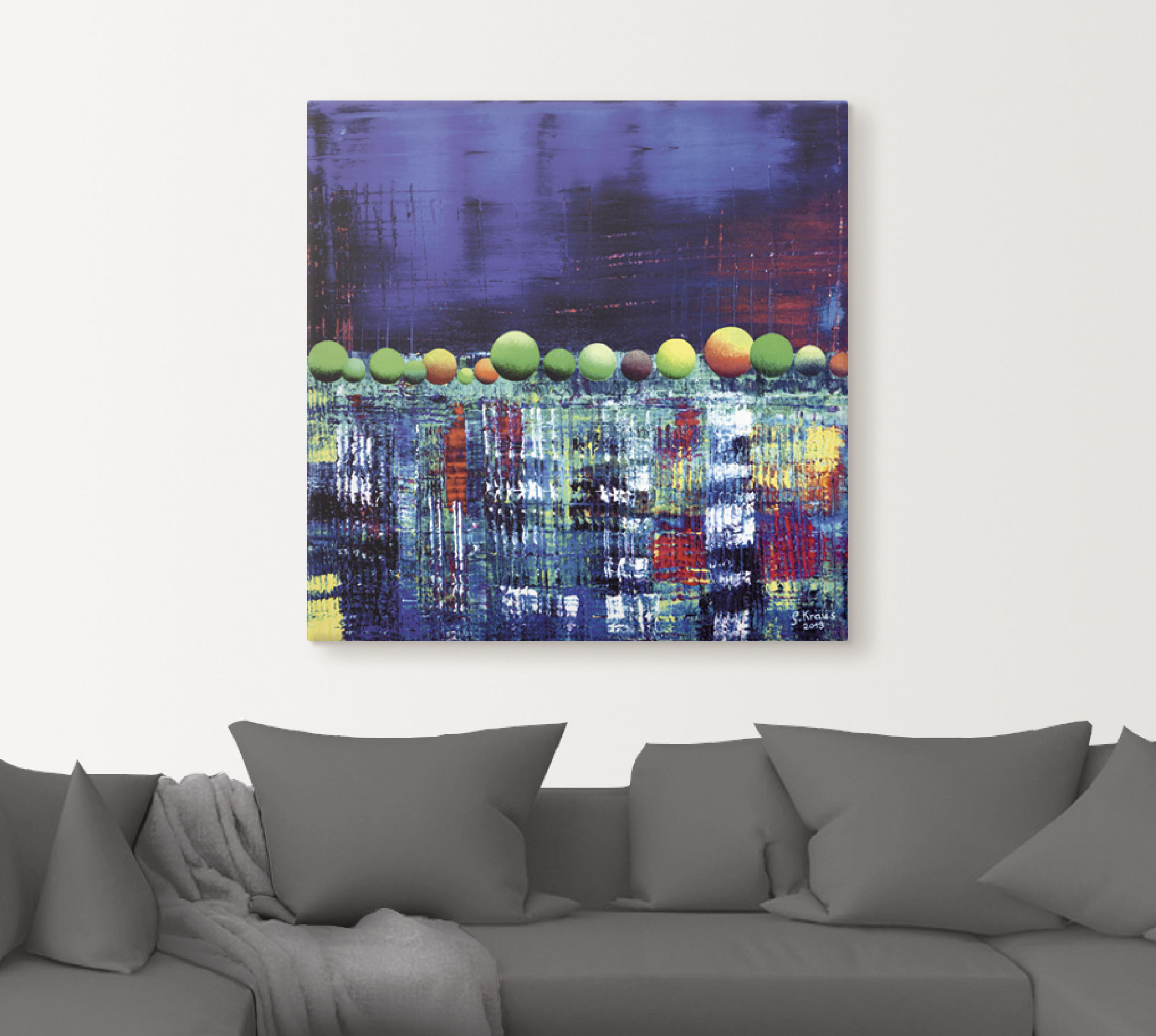 Thumbnail - Artland Wandbild "Spiegelungen im East River Manhattan", Amerika, (1 St.), als Alubild, Leinwandbild, Wandaufkleber oder...