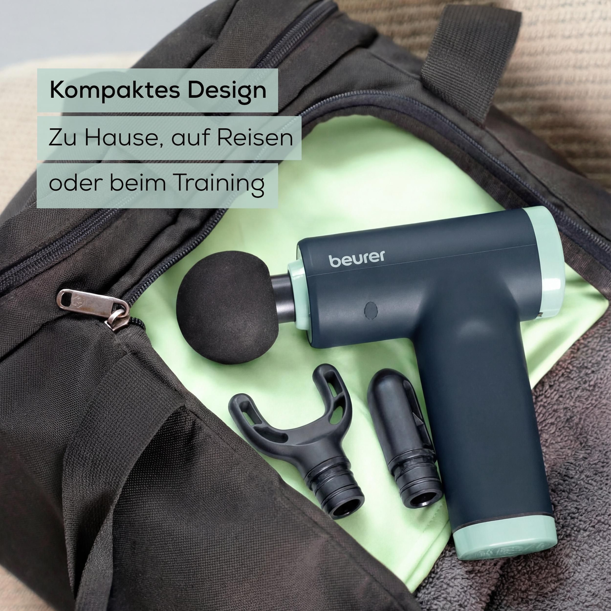 BEURER Massagepistole »MG 89 CompactPower Limited Edition 2026 mit 3 Aufsätzen« Massage-Gun zur gezielten Muskelmassage, für wohltuende Regeneration