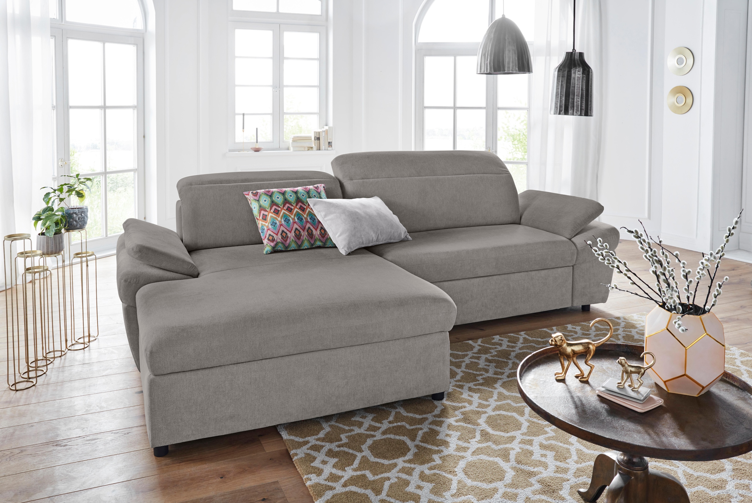 exxpo - sofa fashion Ecksofa "Kyoto, inkl. Kopfteil- und Armteilverstellung günstig online kaufen