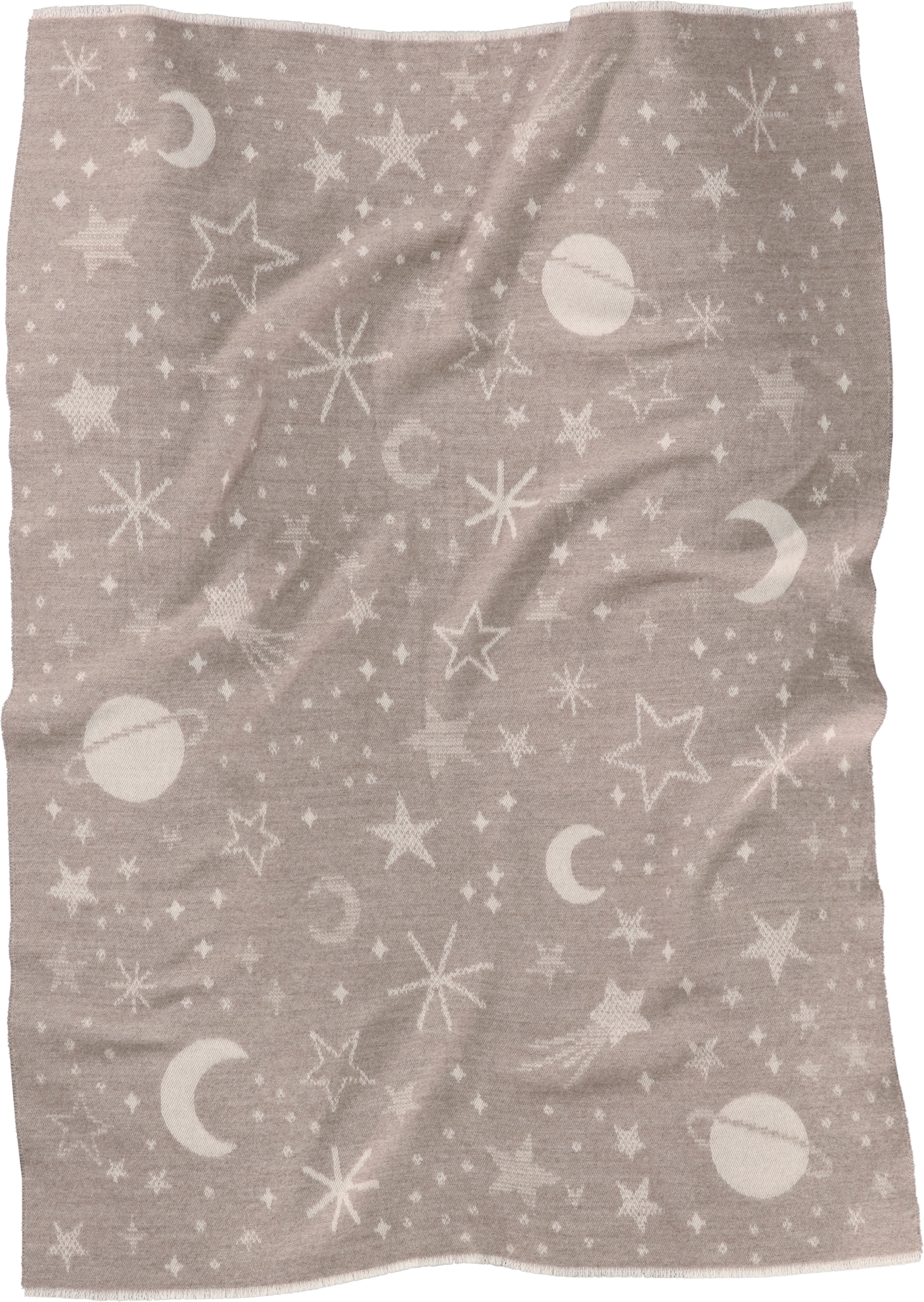 Biederlack Babydecke »Babydecke Universe«, 75 x 100, mit kurzen Fransen