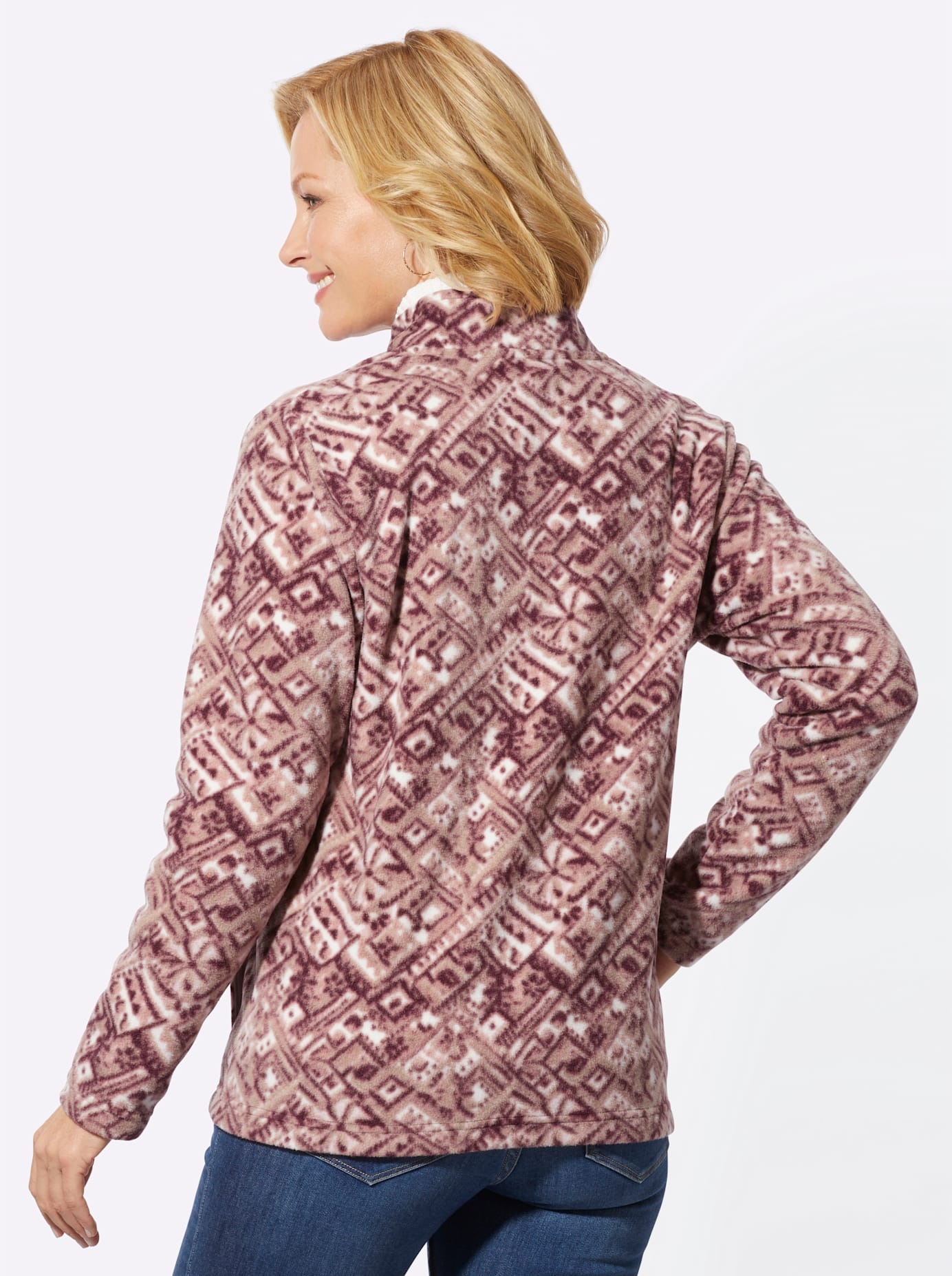 Classic Basics Damen Fleecejacke Burgund Gr. 38 2