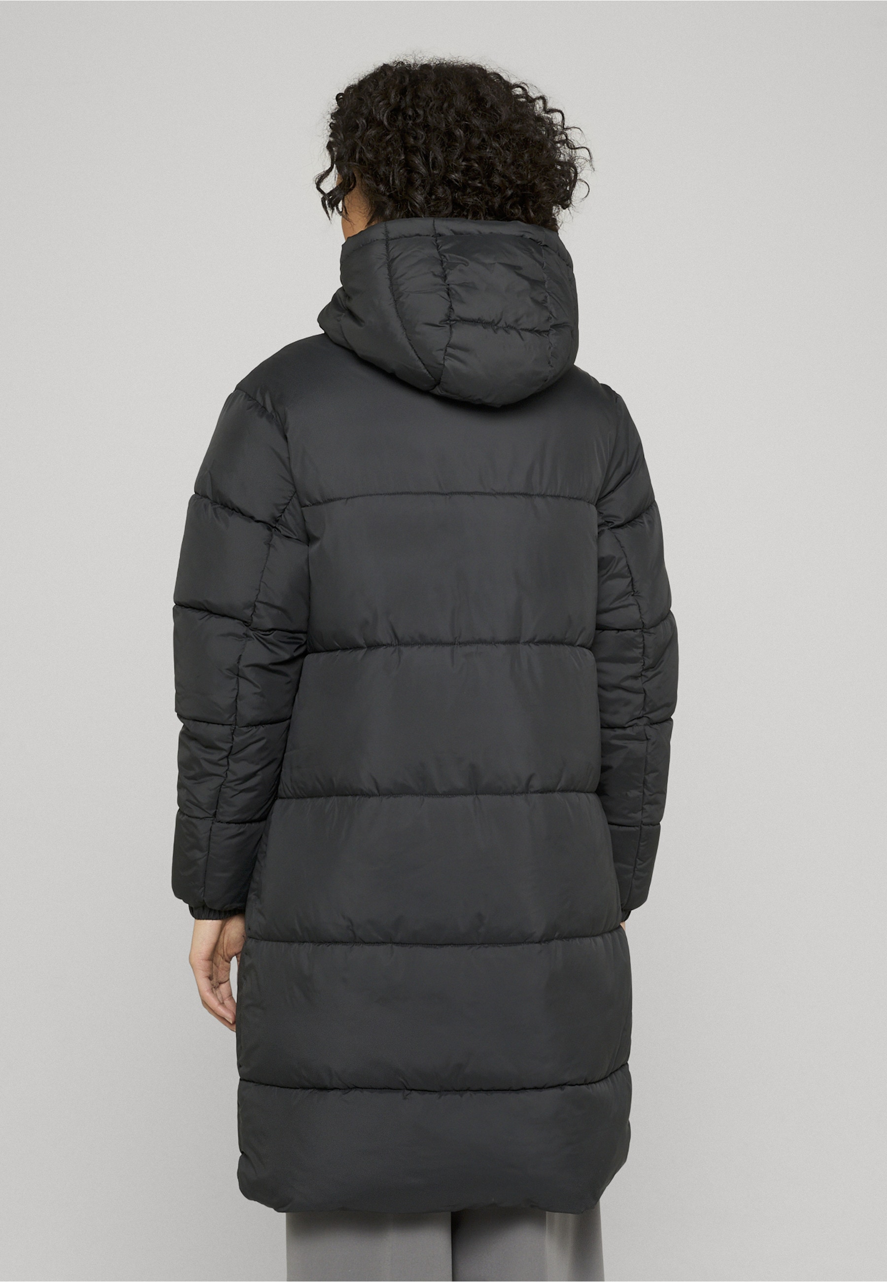 URBAN CLASSICS Winterjacke »Urban Classics Ladies Long Puffer Coat« 1 Stk. tlg. mit Kapuze