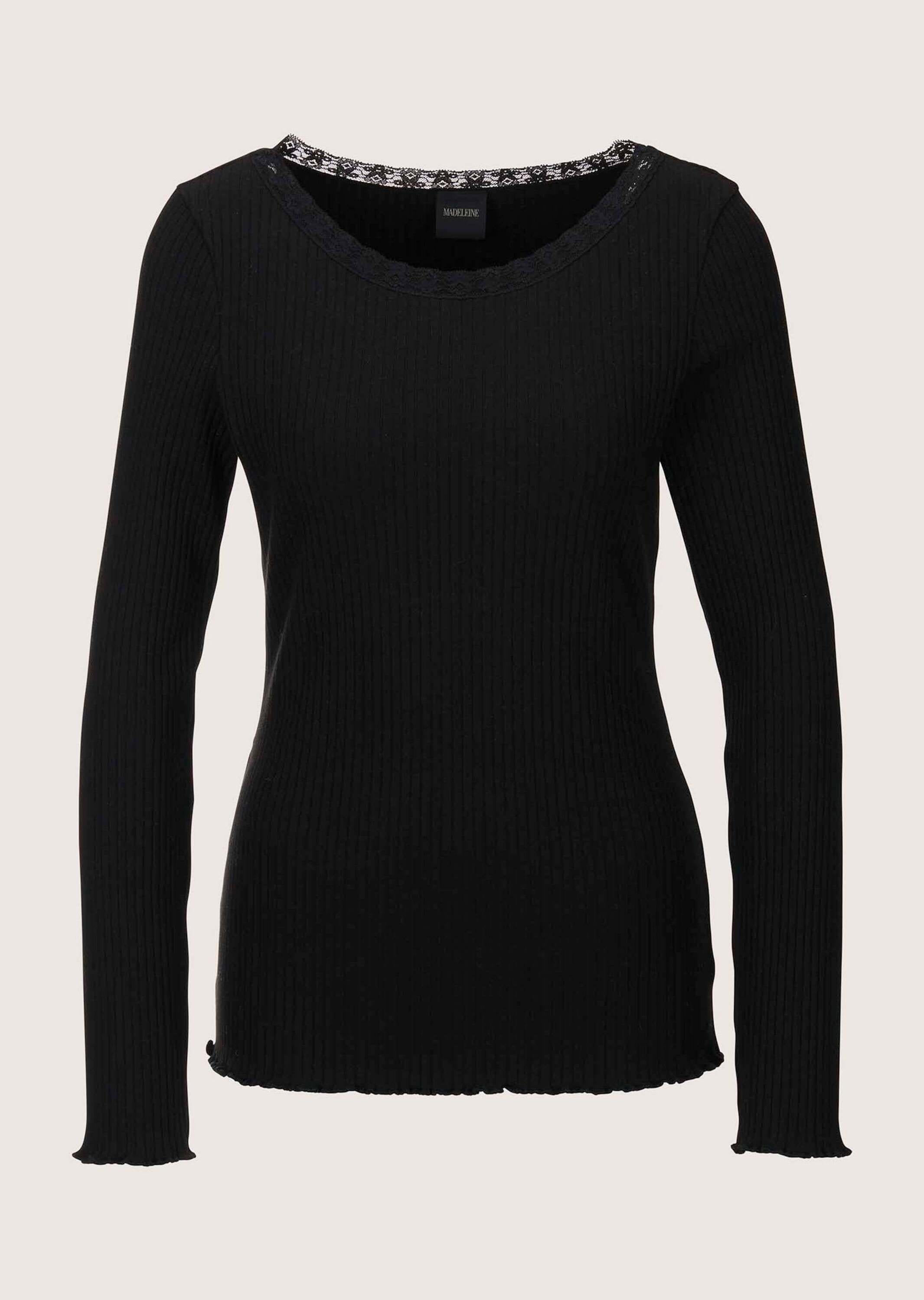 MADELEINE Langarmshirt "Shirt Rippen-Shirt mit Spitze" günstig online kaufen