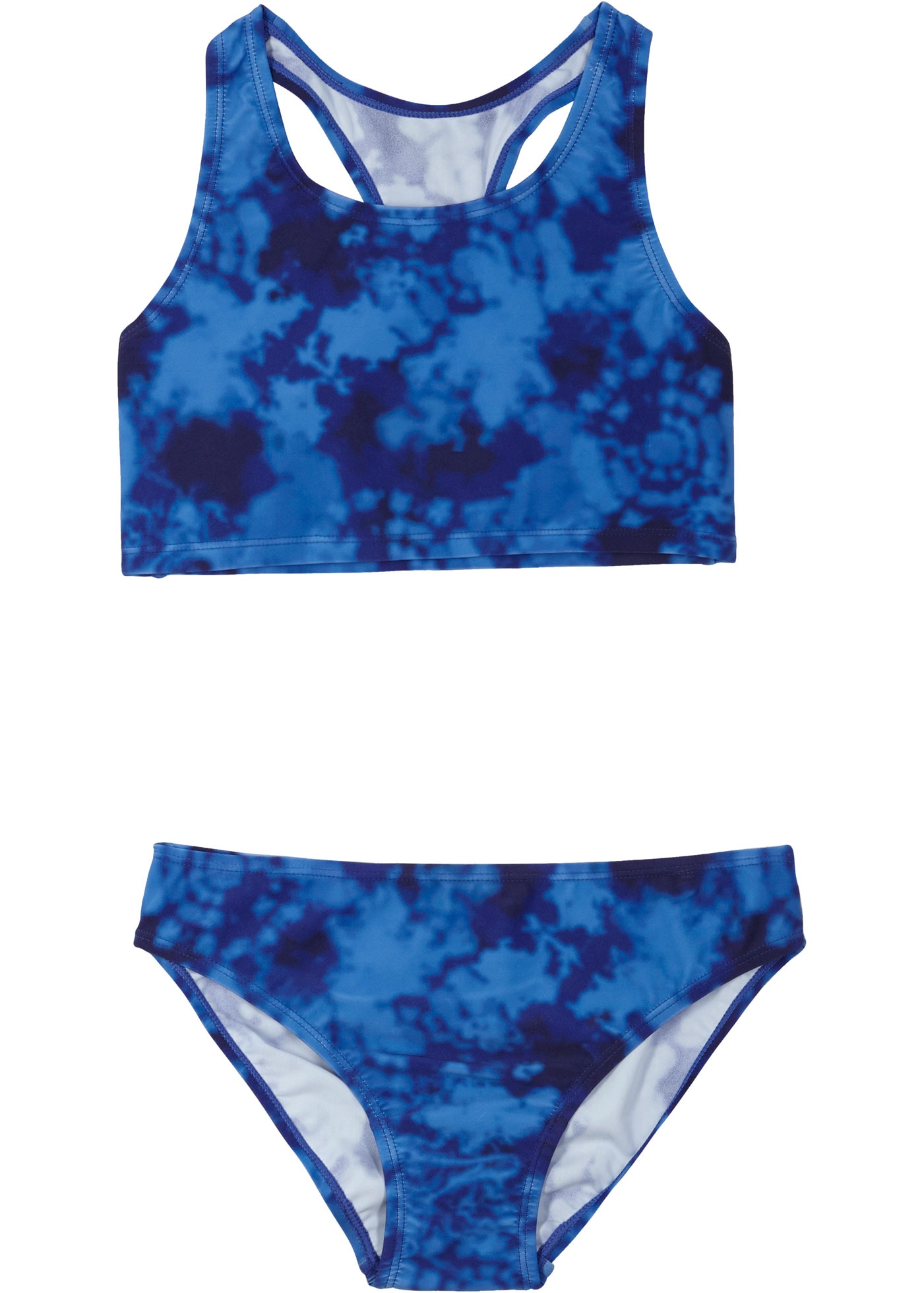 bonprix Bustier-Bikini Set, 2 Stk. sportlicher Batik-Look, mit Elasthan-Anteil