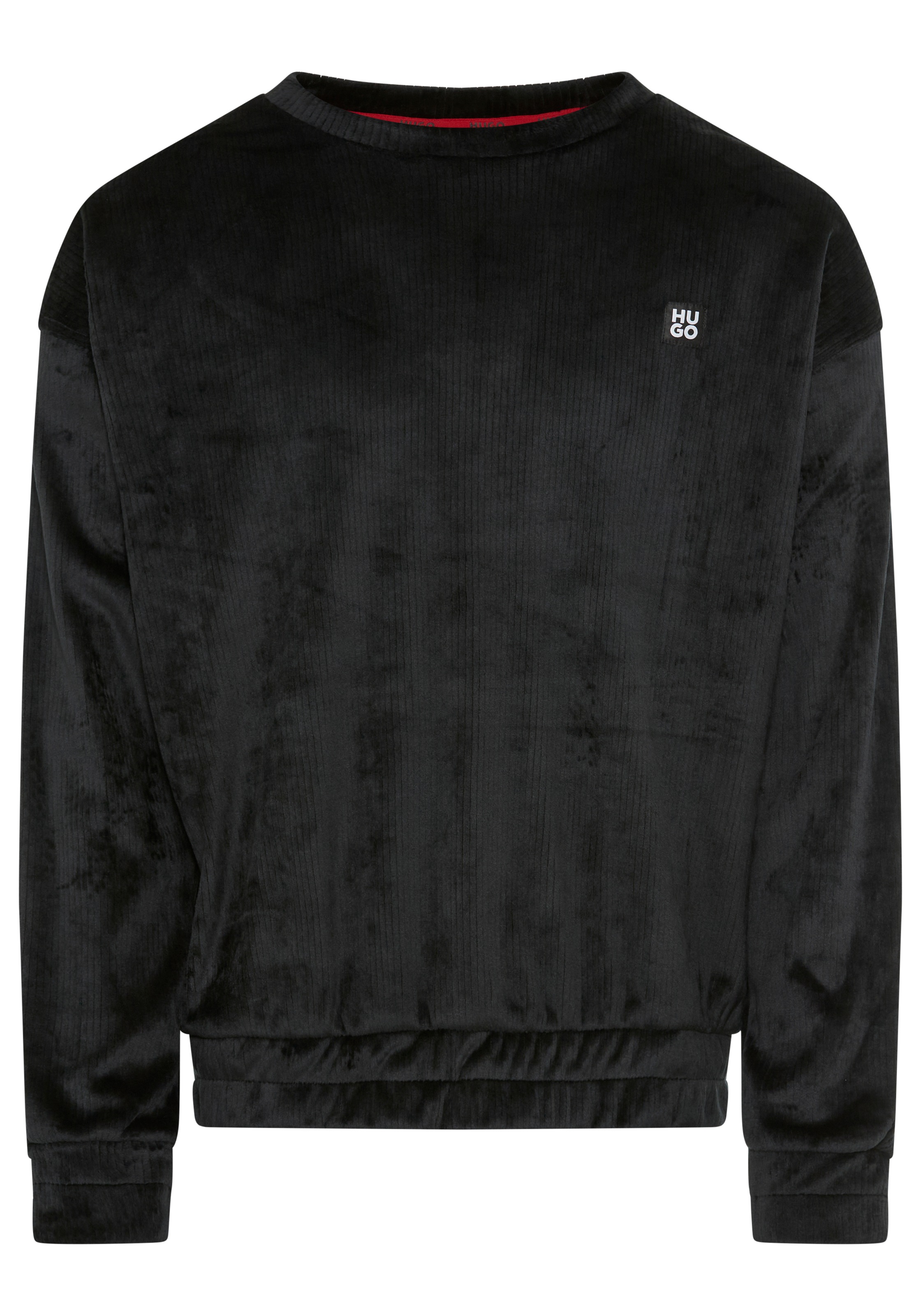 HUGO Underwear Sweatshirt Rundhalsausschnitt, relaxed fit, elastischer Bund, Samt-Qualität