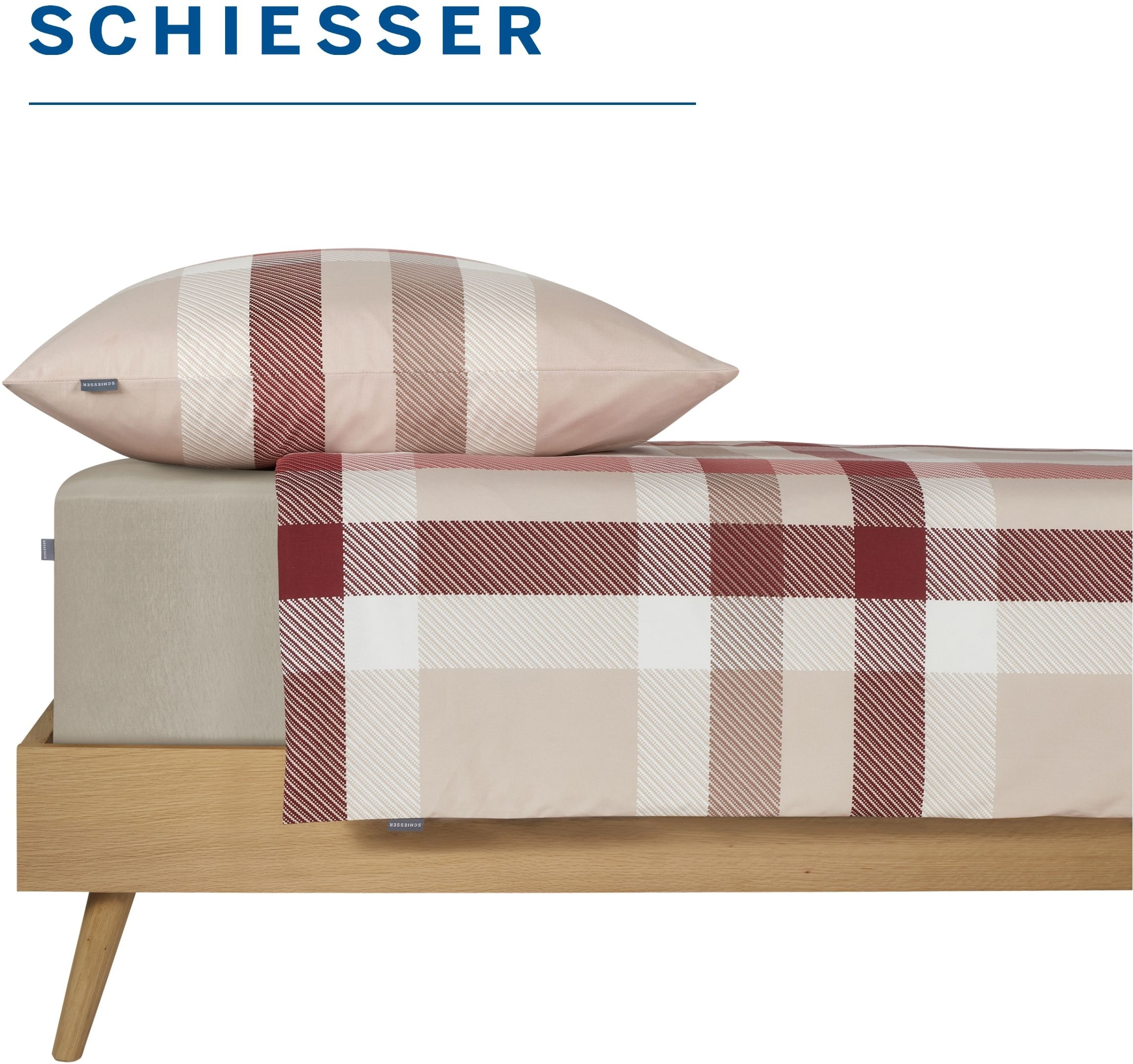 Schiesser Spannbettlaken »Elli aus weicher Baumwolle mit Elasthananteil für flexiblen Sitz« für hohe Matratzen und Boxspringbetten, OEKO-TEX® MADE IN GREEN