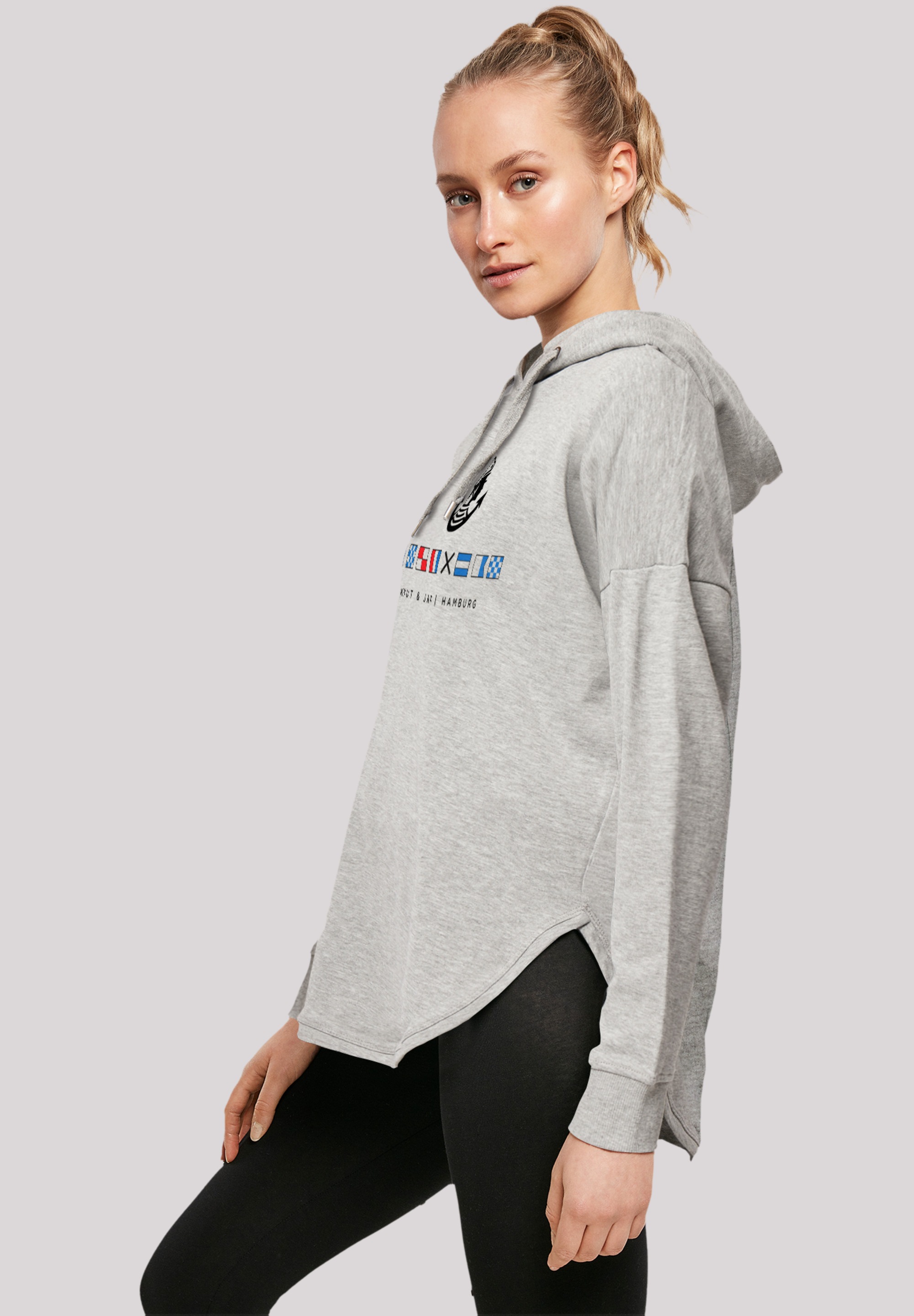 F4NT4STIC Kapuzenpullover »Seglerfahnen Knut & Jan Hamburg«, Print