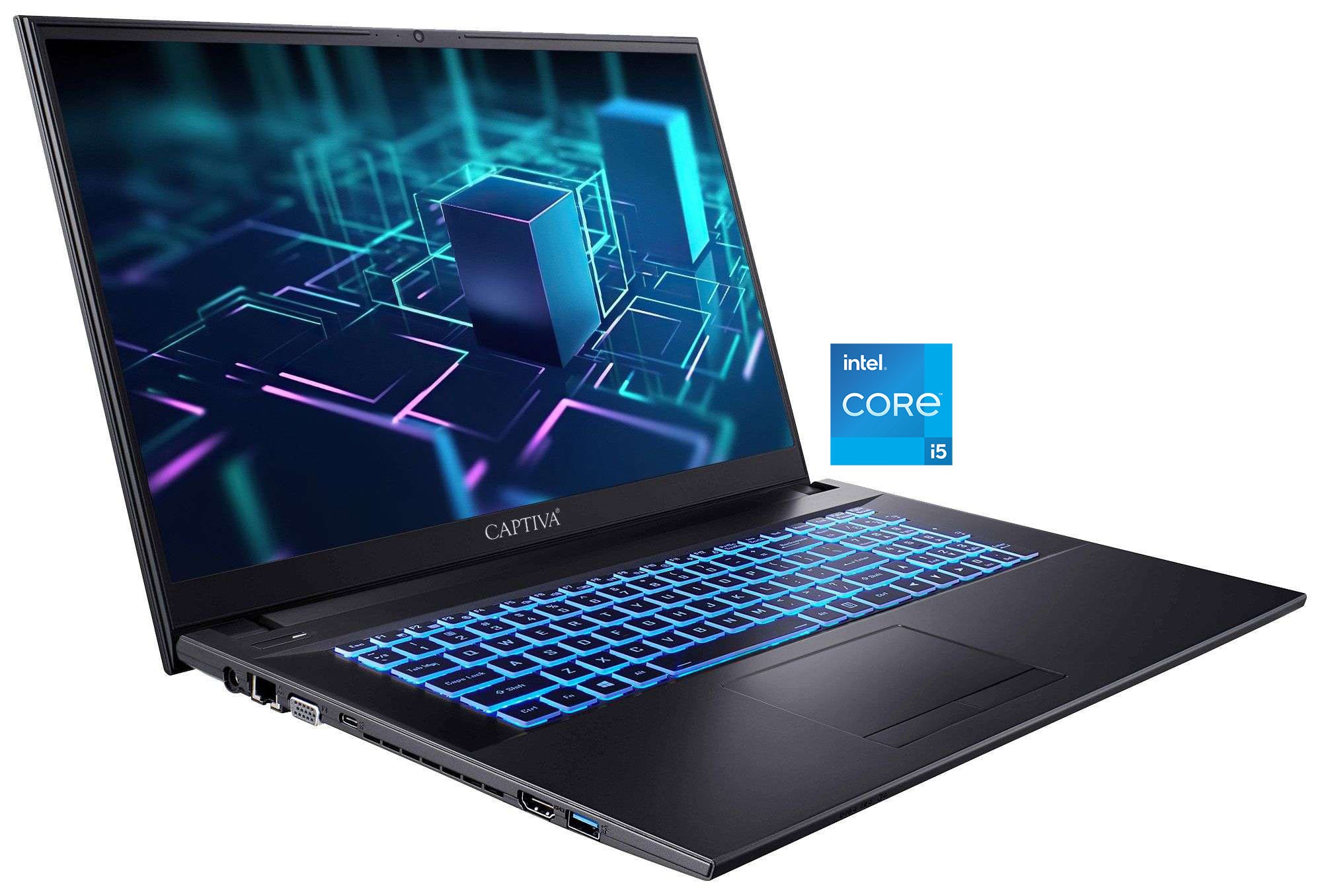 CAPTIVA Business-Notebook "Business/Office I10-0866GE", schwarz, 16 GB RAM 1.000 GB SSD, Core i5, Microsoft Windows 11 Home (64 Bit), Notebooks