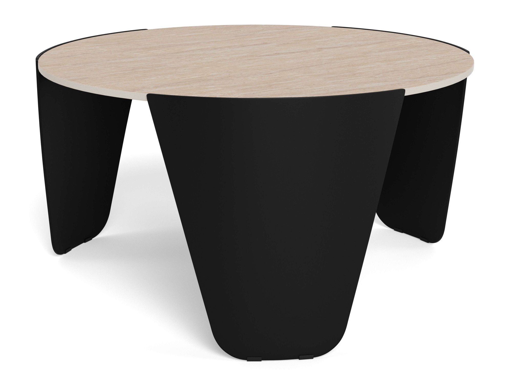 ACTONA GROUP Couchtisch "Altea, Kaffeetisch, Beistelltisch" Tisch, Hellbeige, Ø80x42cm