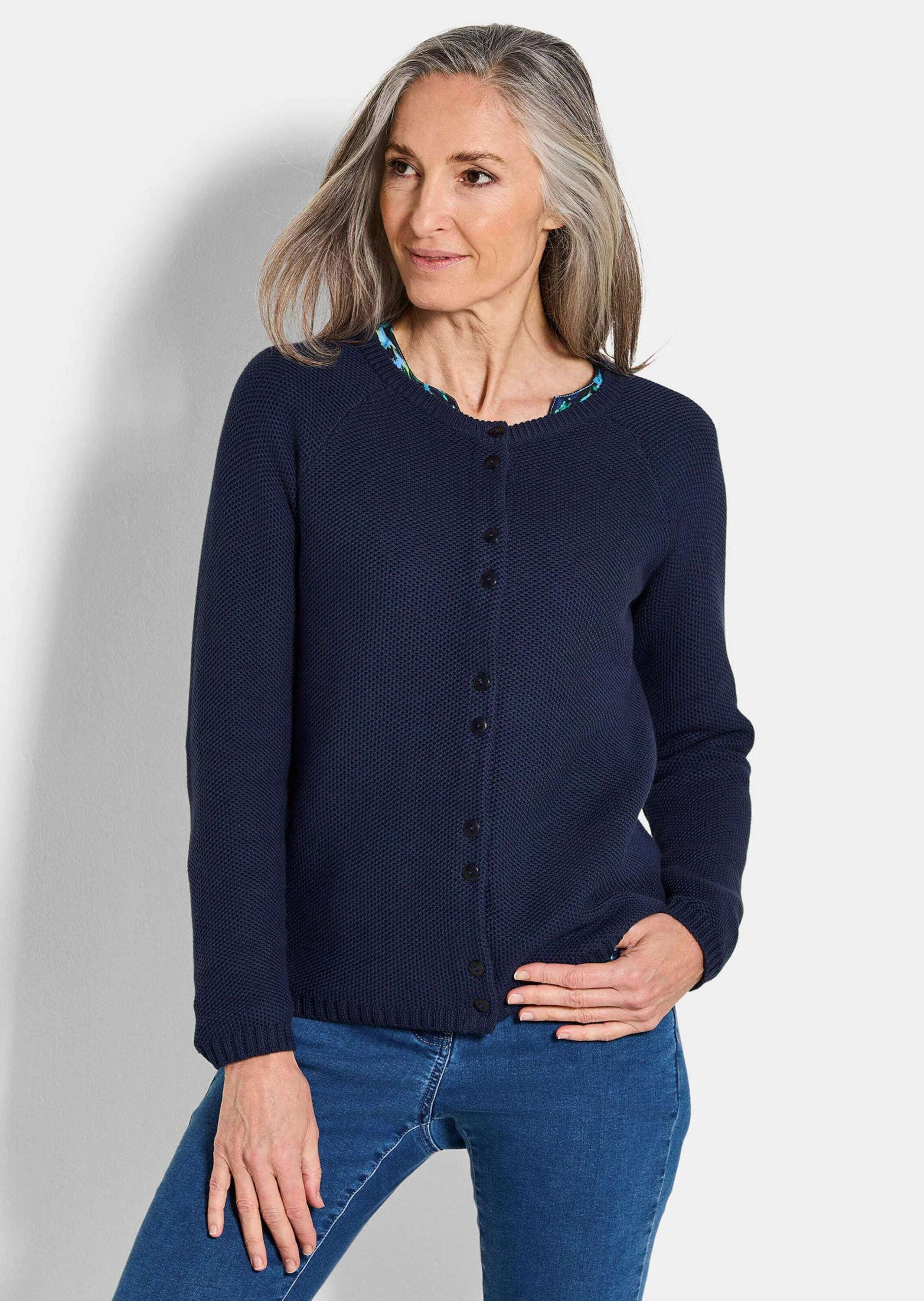GOLDNER Strickjacke »Kurzgröße Strickjacke aus reiner Baumwolle«
