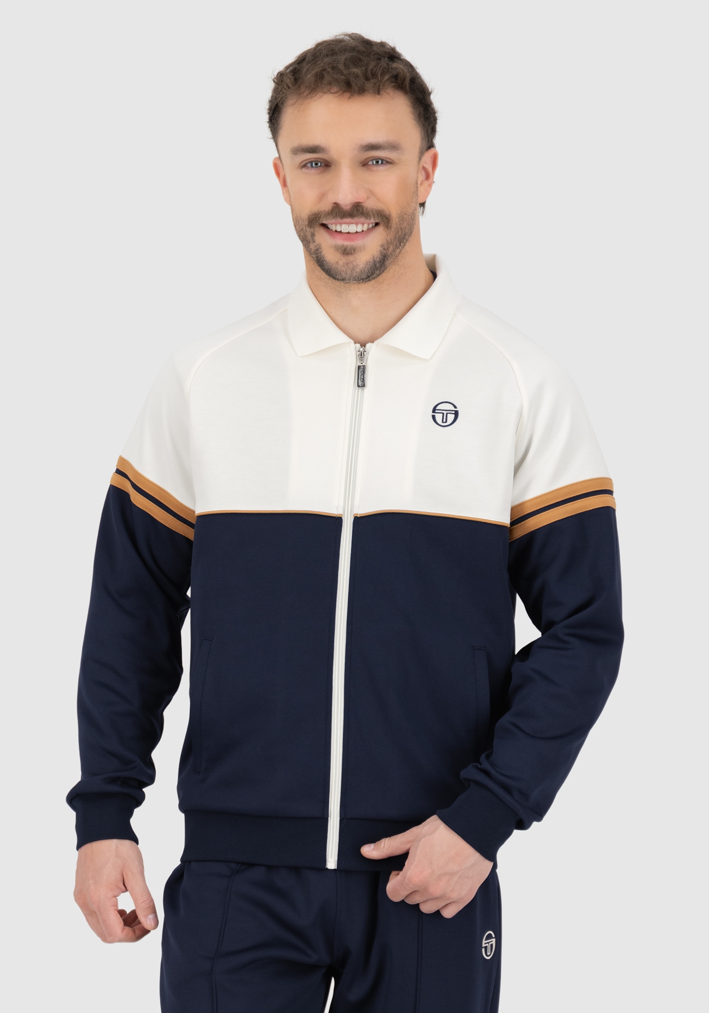 Sergio Tacchini Trainingsjacke »ORION 024 TRACKTOP Herren«, ohne Kapuze, Trainingsjacke Herren, leichte Jacke, Retro, Sportjacke, Outdoor, Sale