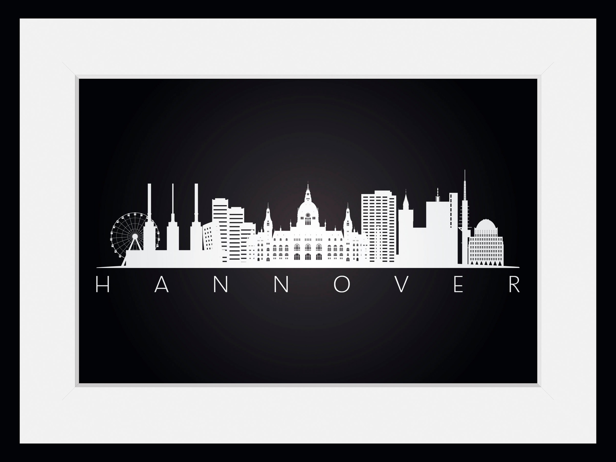 queence Bild "Hannover Sehenswürdigkeiten", Städte-Stadt-Deutschland-Schwar günstig online kaufen