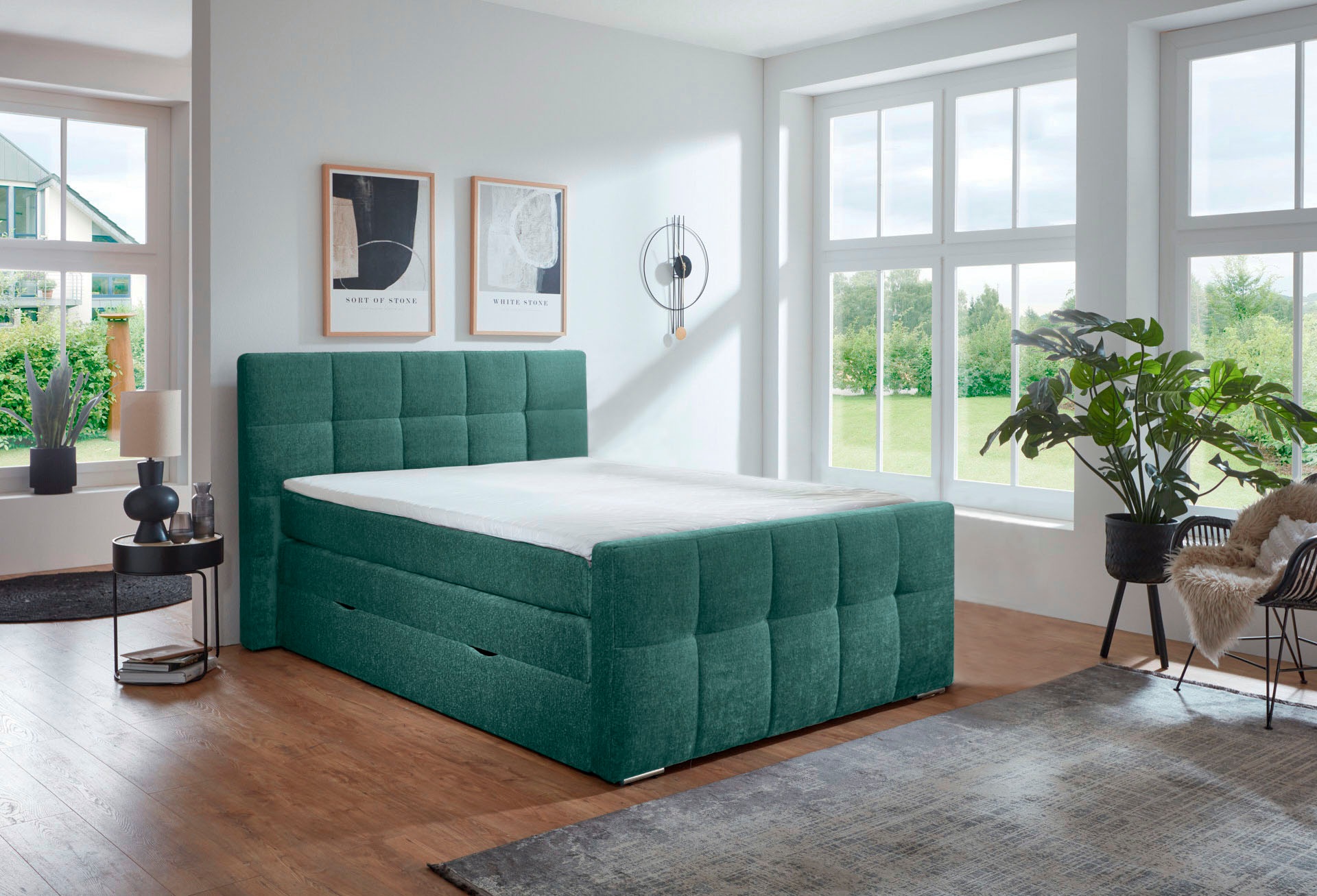 Home affaire Boxspringbett "Rosà" H3/H3, H3/H4, H4/H4 möglich günstig online kaufen