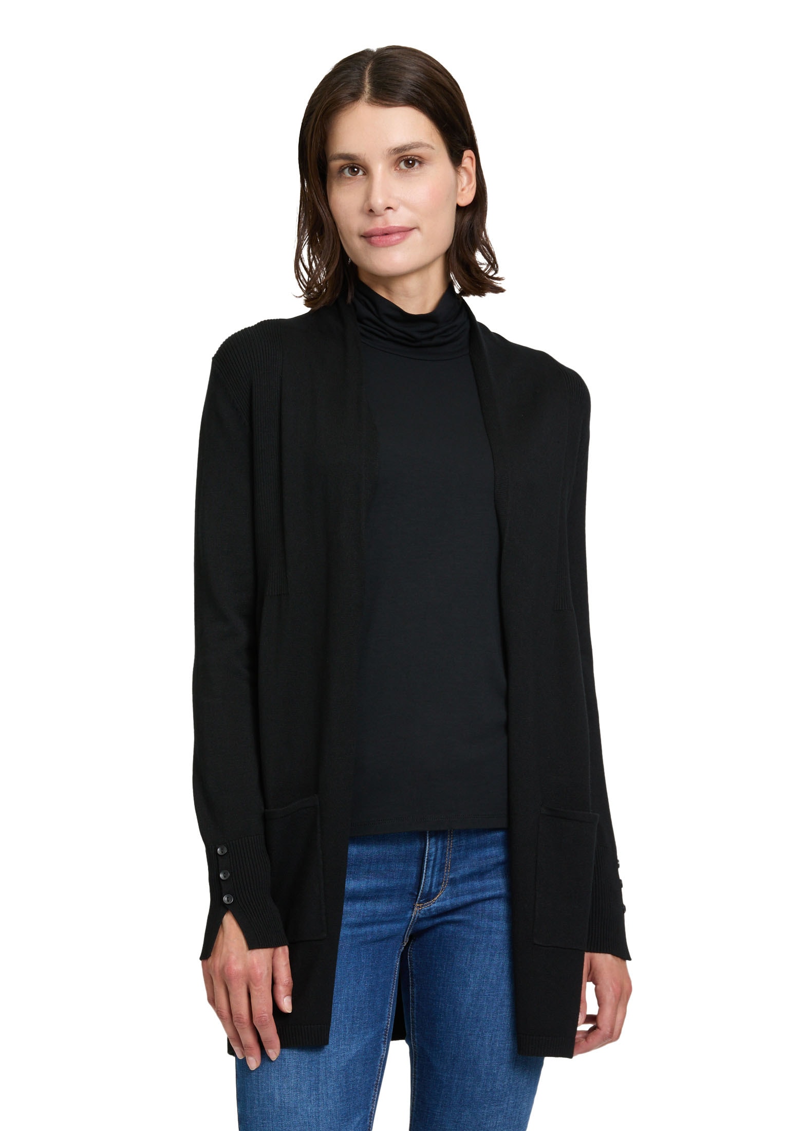 Betty Barclay Strickjacke "Betty Barclay Damen Longstrickjacke mit Rippenst günstig online kaufen