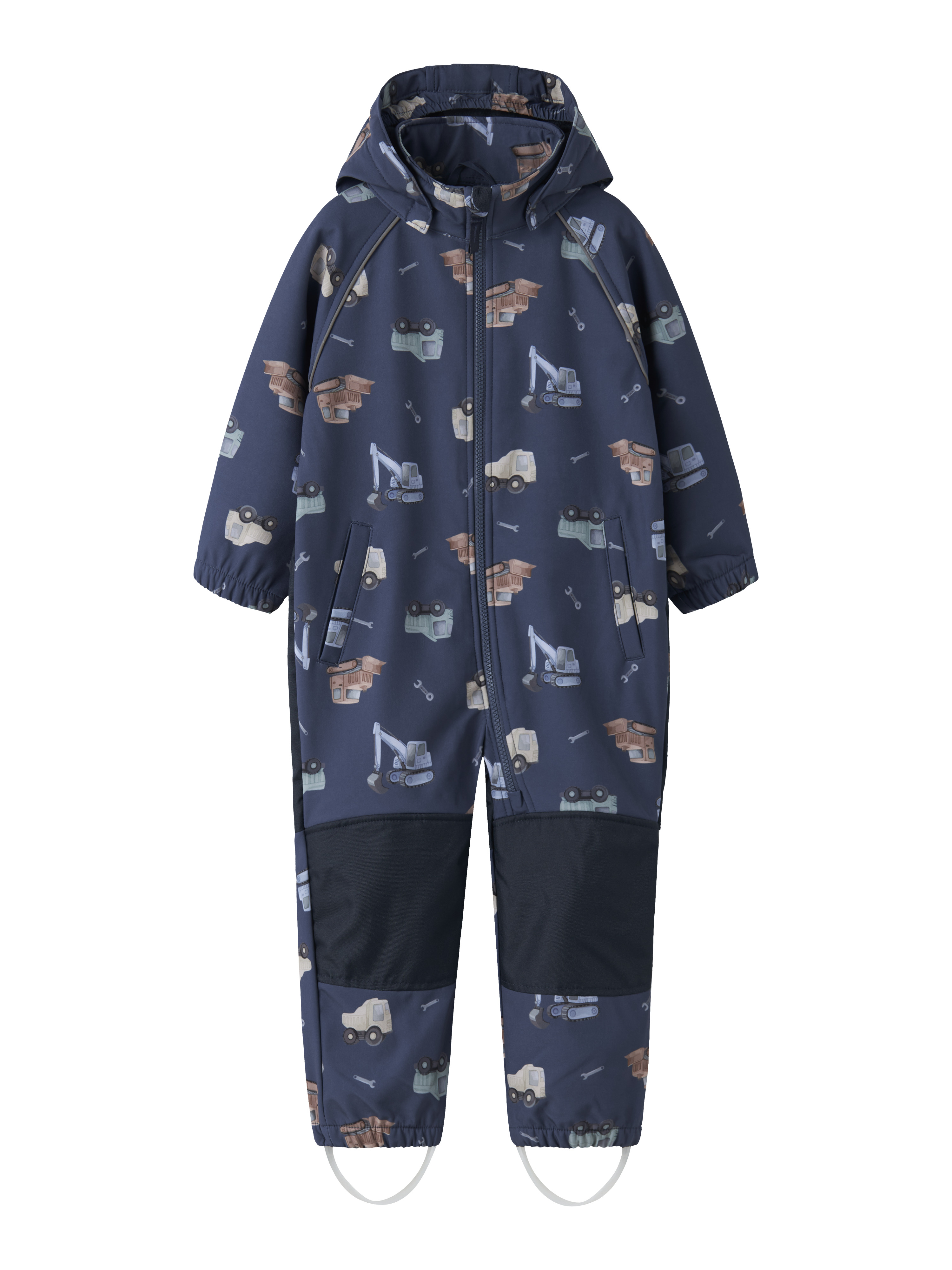 Name It 1100000002199 "NMMALFA08 SOFTSHELL SUIT AOP 1FO NOOS" mit dekorativen und reflektierenden Details