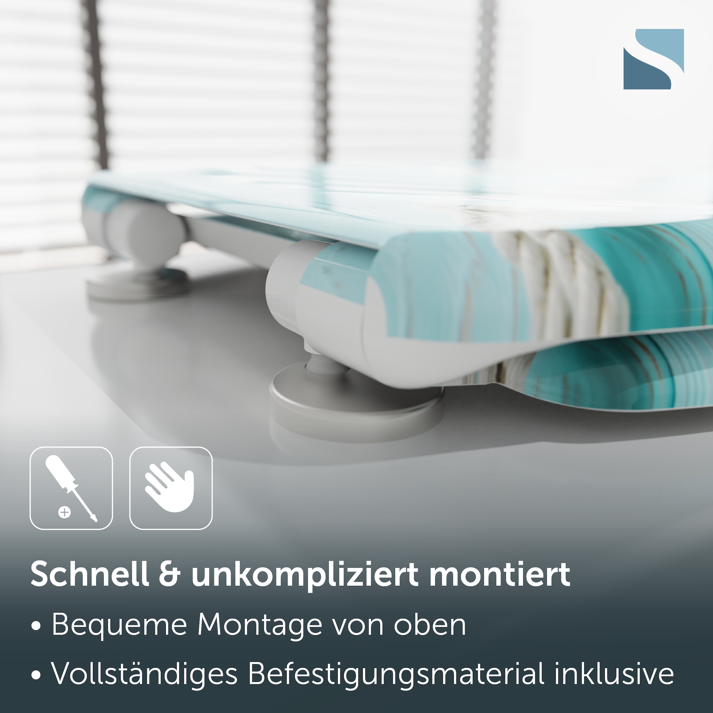 Schütte WC-Sitz »ANCHOR« Toilettendeckel, Absenkautomatik, Schnellverschluss, O-Form, bis 175kg