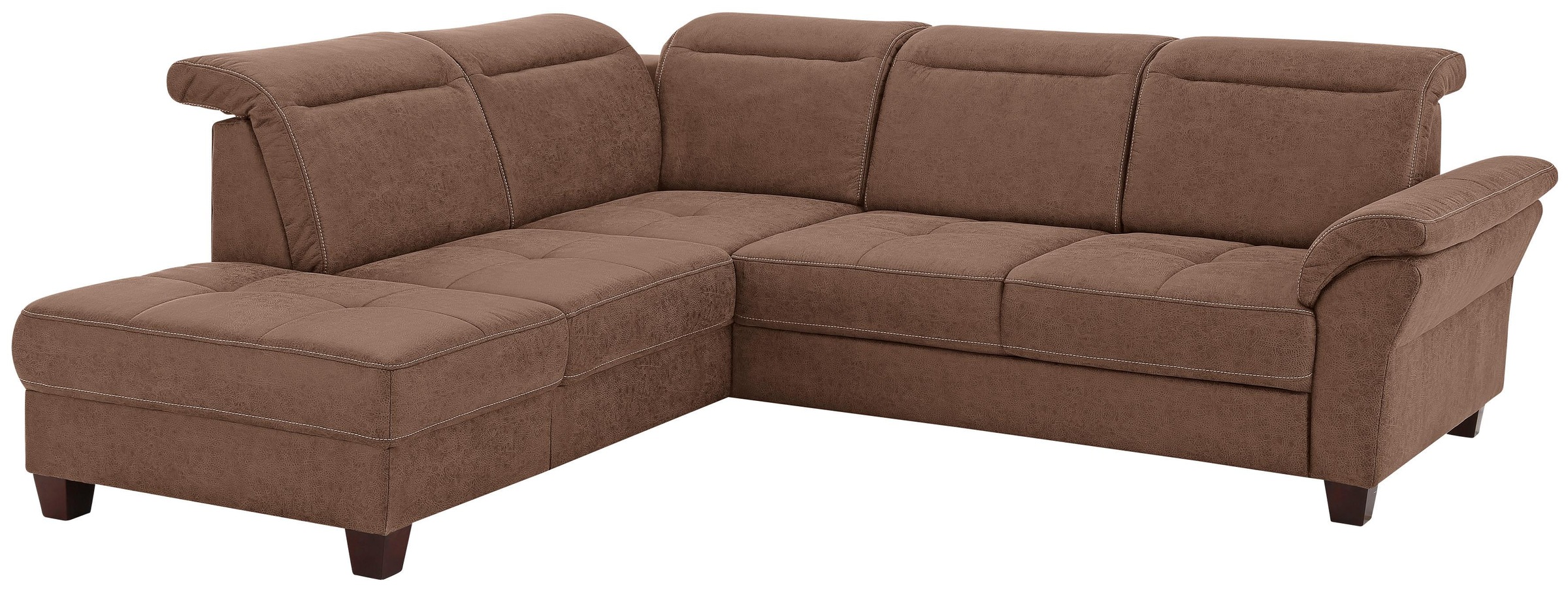 OTTO home Ecksofa "Solvei L-Form" wahlweise auch mit Kopfteilverstellung und Schlaffunktion, Federkern