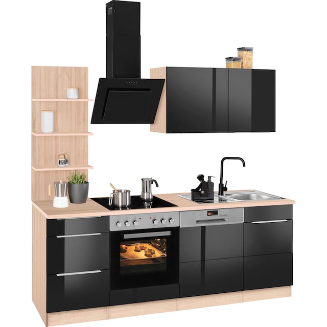 HELD MÖBEL Küchenzeile »Brindisi«, mit E-Geräten, Breite 220 cm bestellen |  BAUR