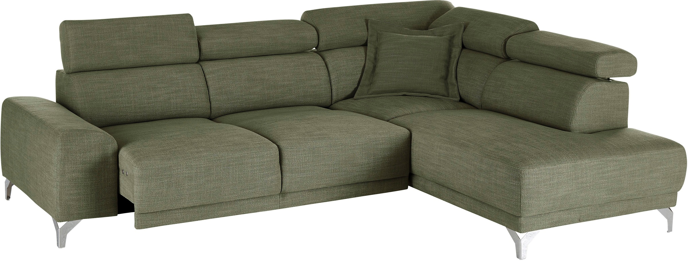 3C Candy Ecksofa »Greve Sofa immer mit manuelle Kopfteilverstellungen, modern, elegant«, wahlweise motorischer Sitzvorzug, bequem und zeitlos, L-Form