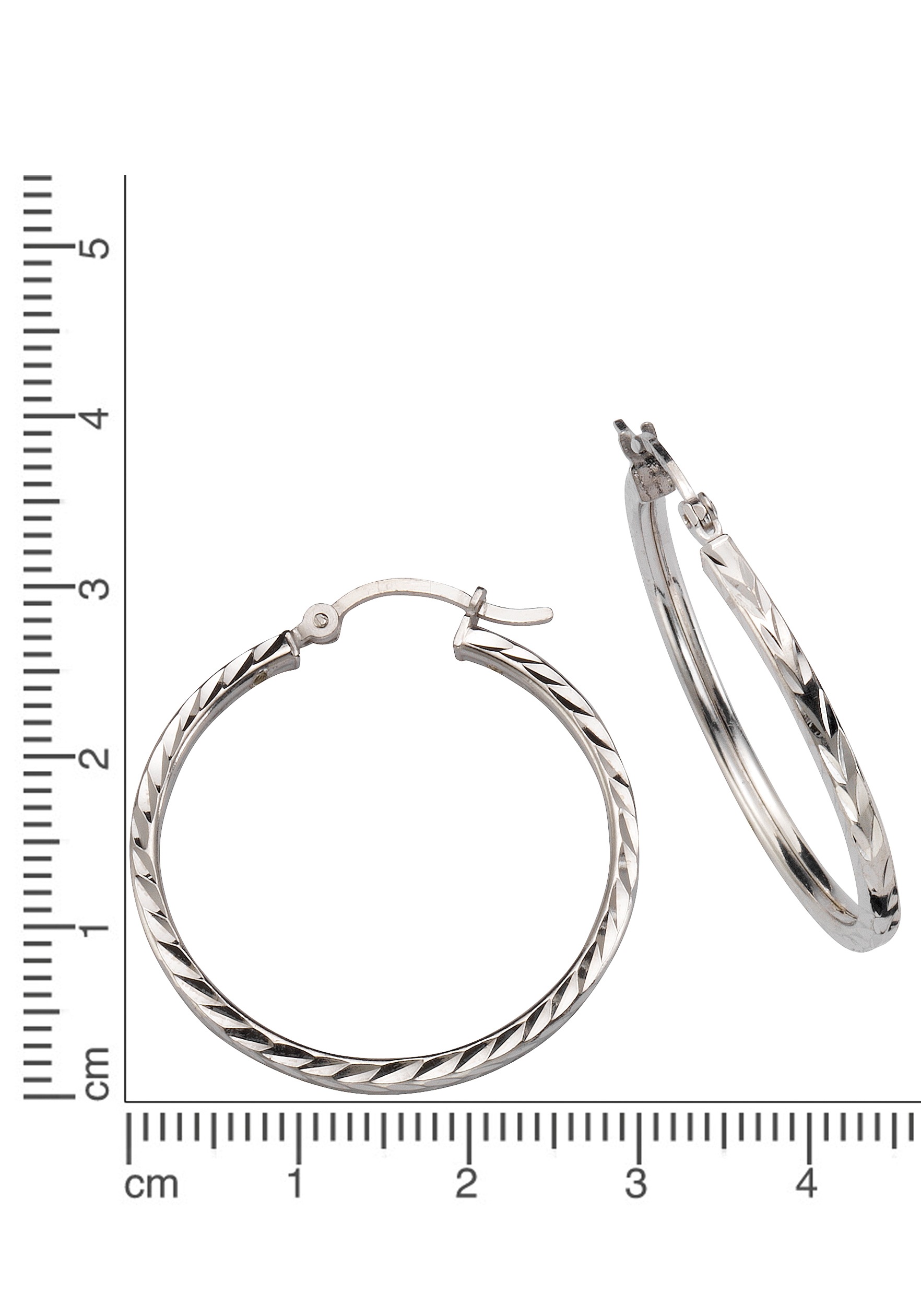 Firetti Paar Creolen »Schmuck Geschenk Silber 925 glänzendes Design diamantiert«