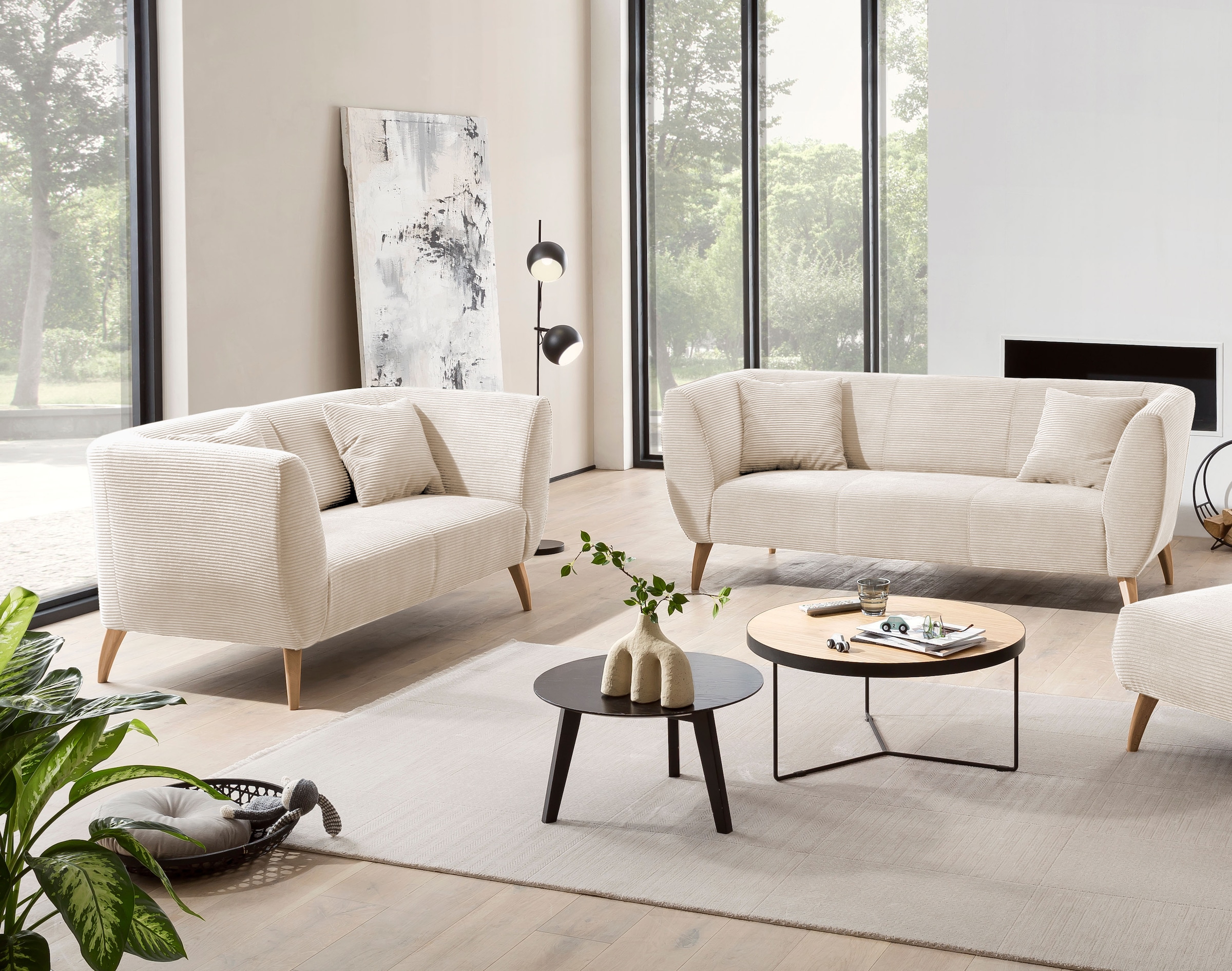INOSIGN Polstergarnitur »Colori«, (Set, 2 tlg., 3-Sitzer und 2-Sitzer), auch als Loveseat erhältlich
