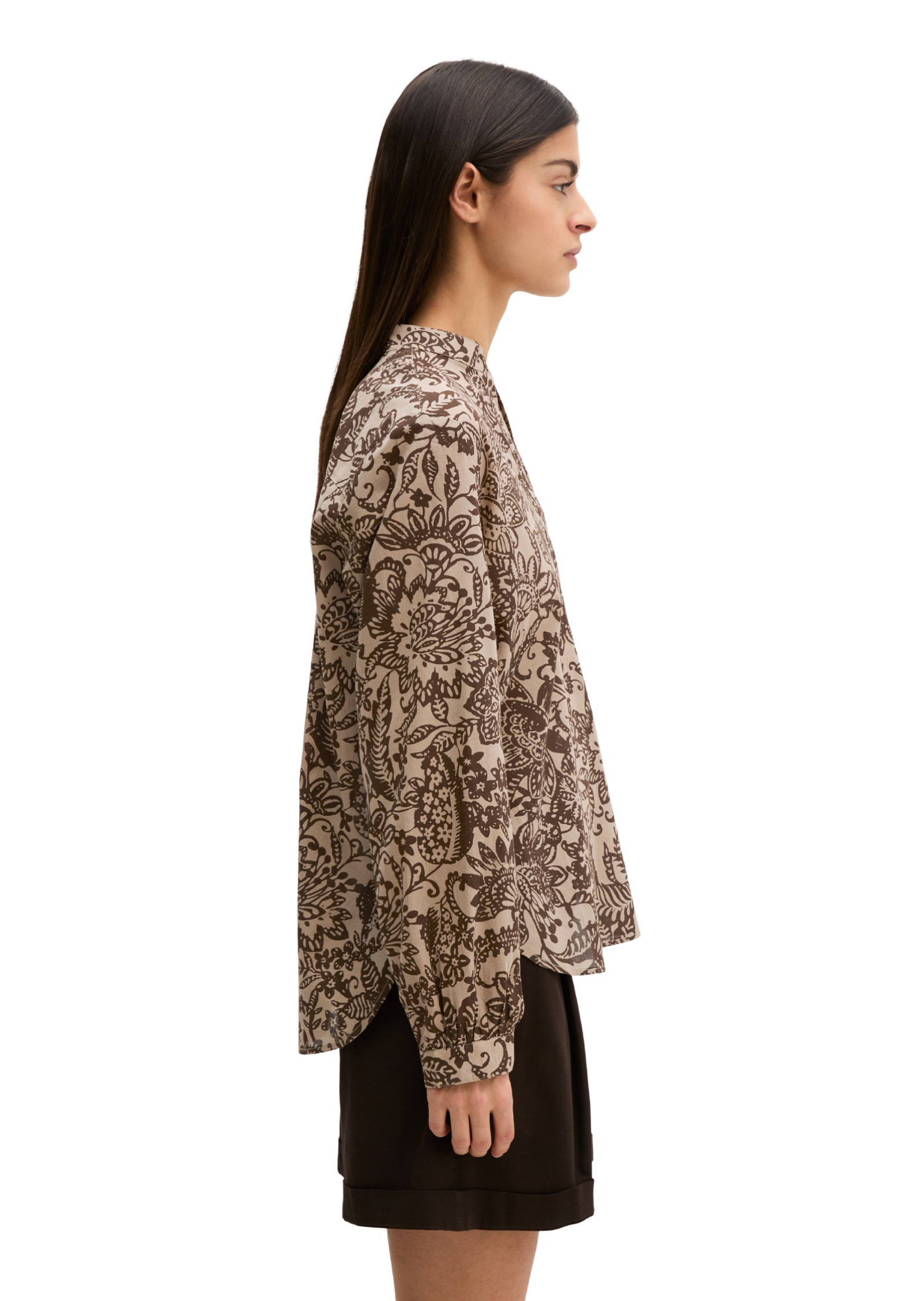 Marc OPolo Langarmbluse "aus bedrucktem Baumwoll-Voile" günstig online kaufen