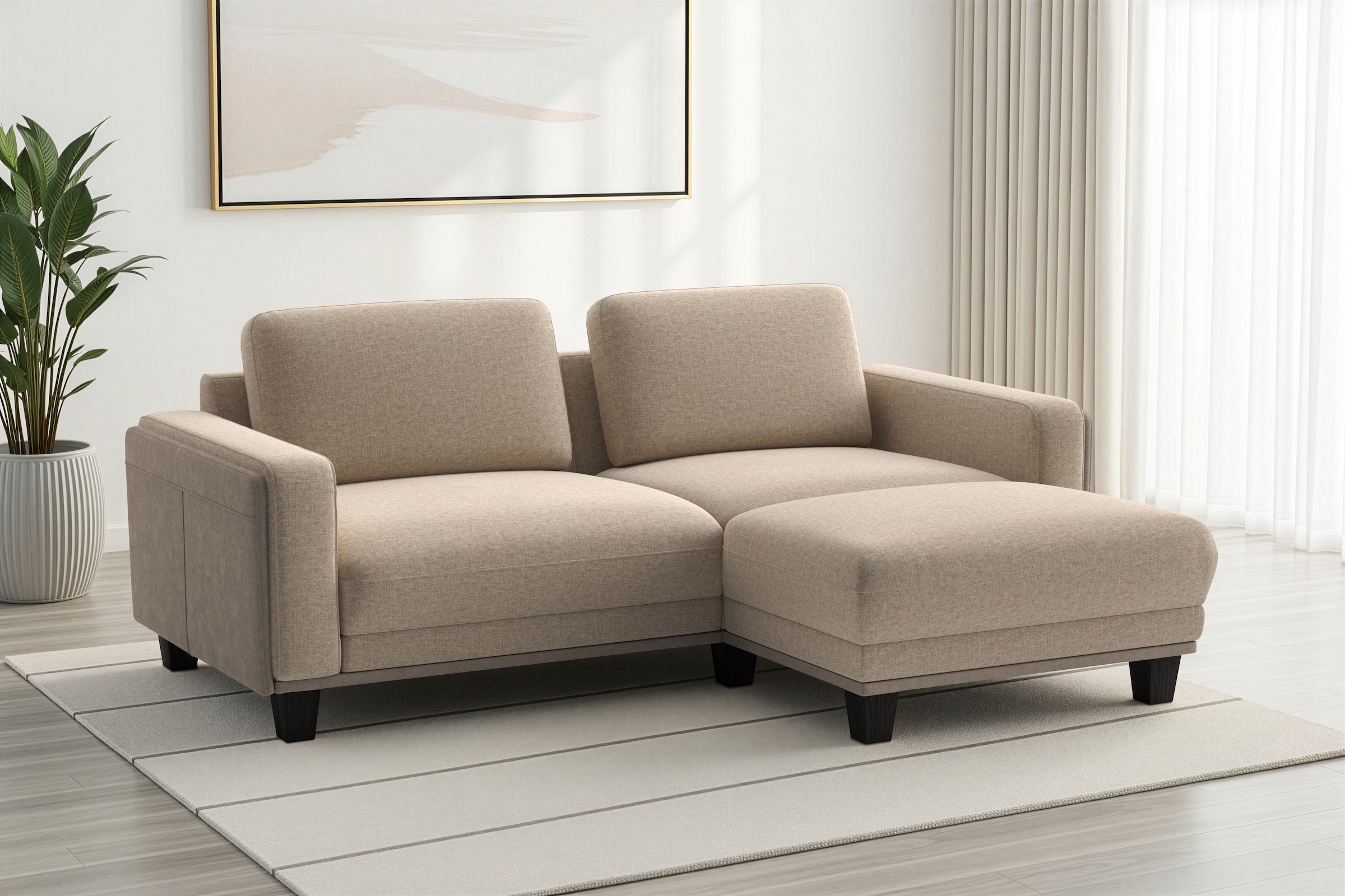 sit&more Ecksofa "Concept" Modernes Sofa in drei Fußfarben zur Auswahl
