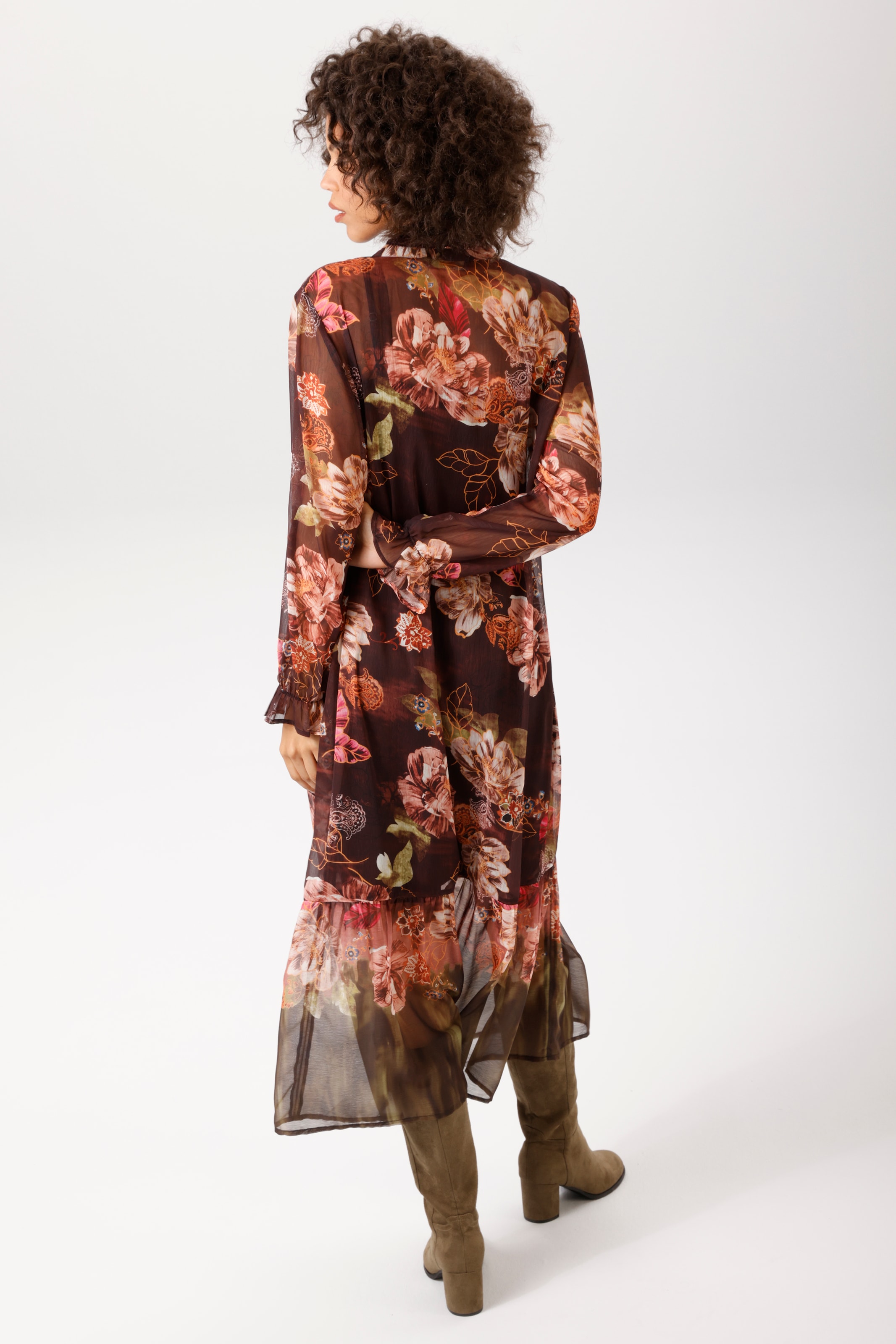 Aniston CASUAL Blusenkleid mit großflächigen, farbenfrohen Blumendruck - NEUE KOLLEKTION