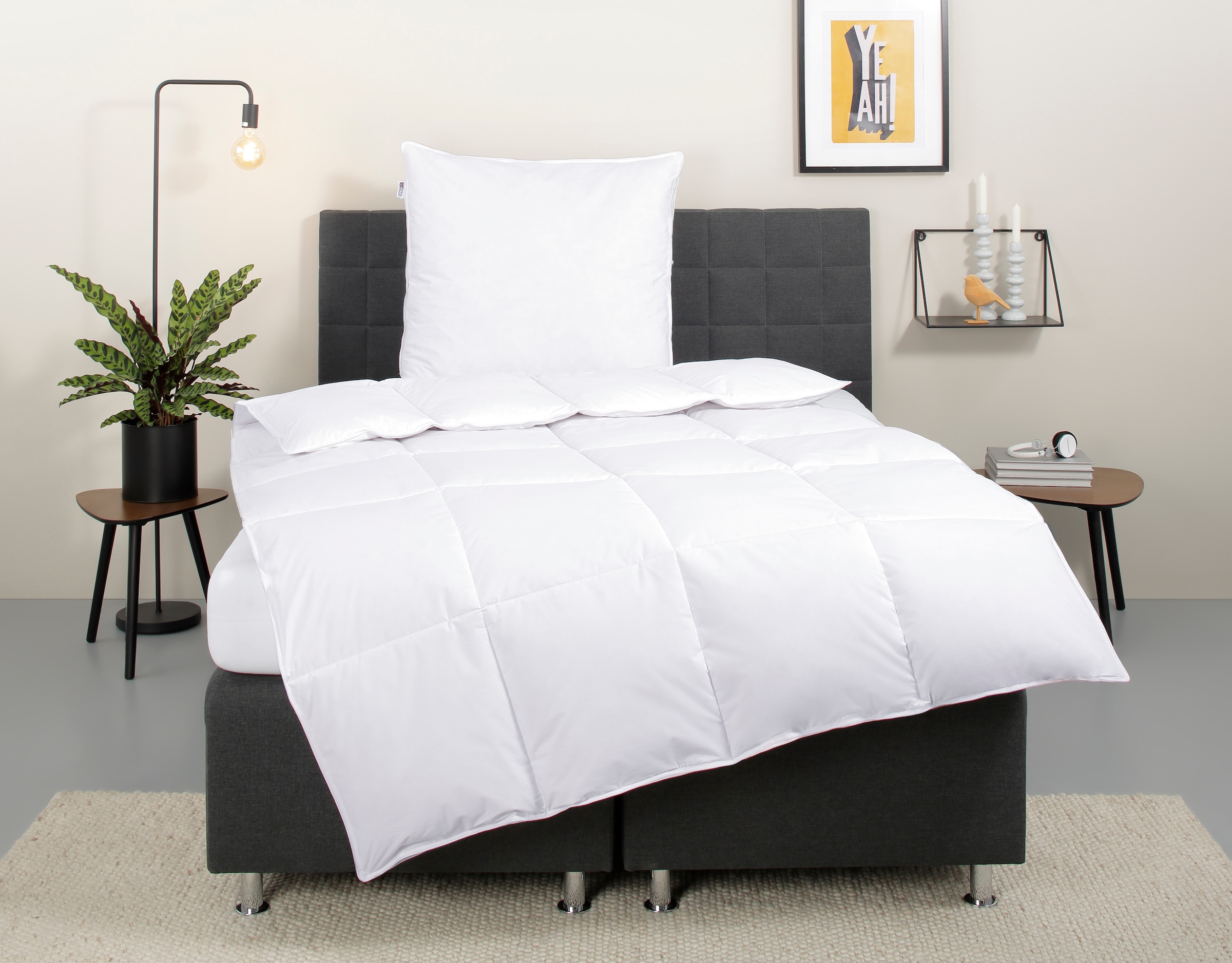 OTTO home Daunenbettdecke + Kopfkissen "Cyra Set, Bettdecke 135x200 & 155x2 günstig online kaufen