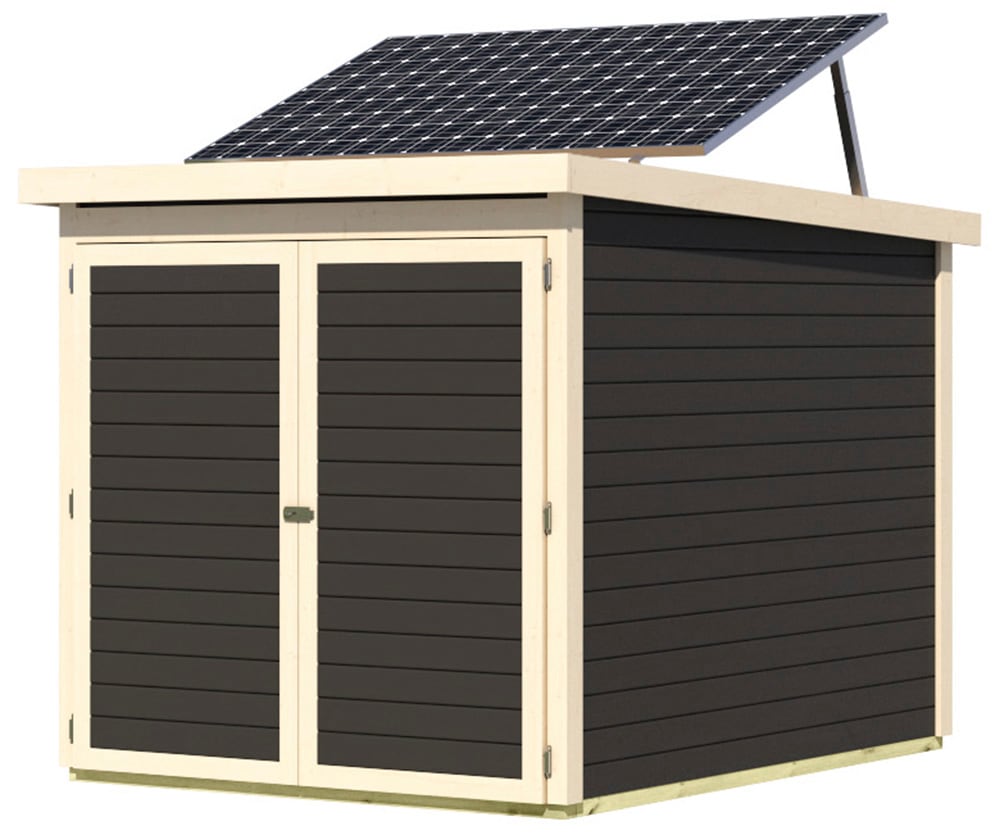 Karibu Fahrradbox »Fahrradgarage 3 Solar«, in verschiedenen Farben, mit Solarkit, BxTxH: 162,5x216x167 cm