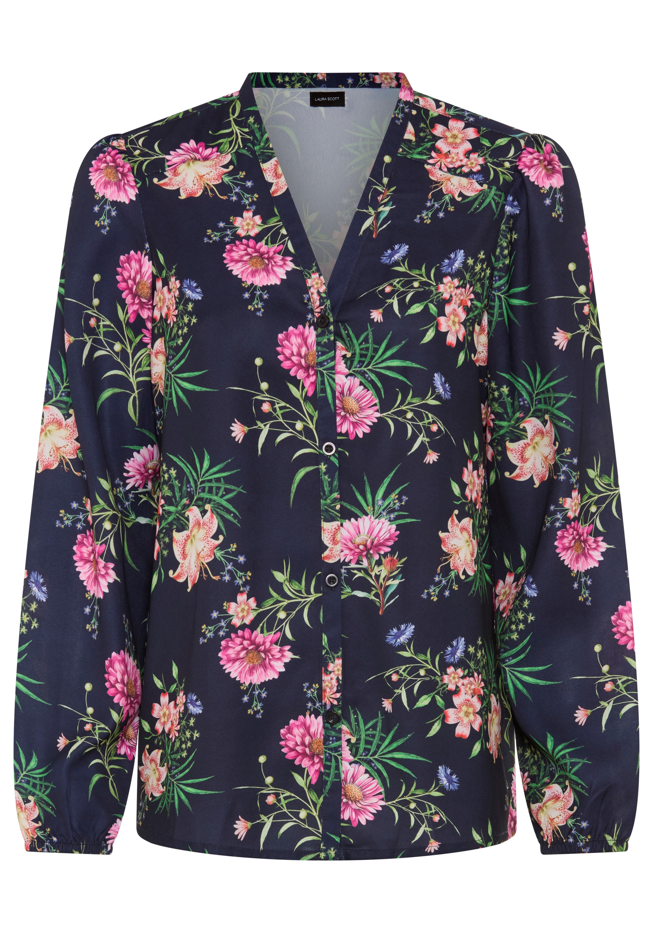Laura Scott Chiffonbluse femininer Stil, gemusterte Optik, aus Polyester