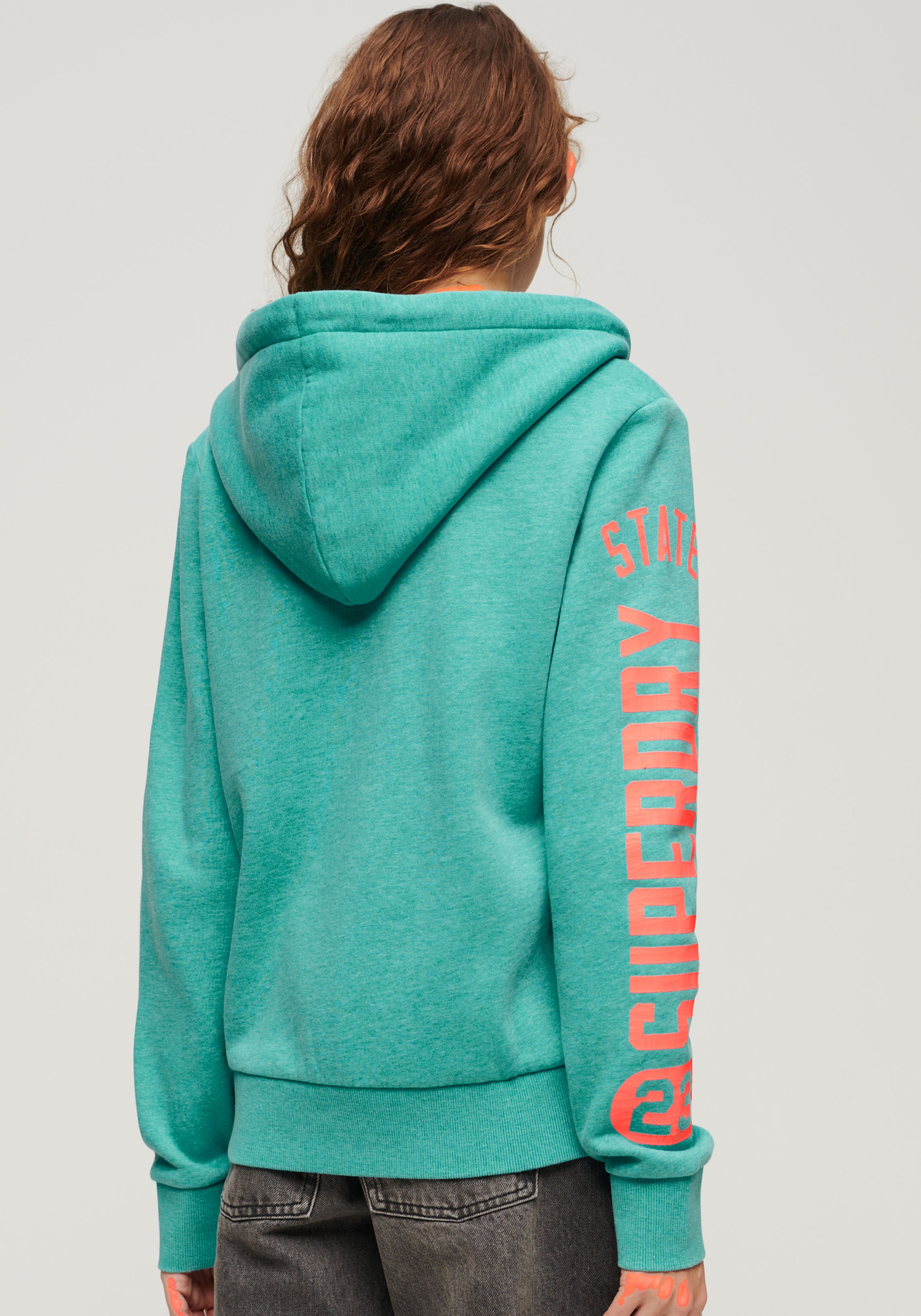 Superdry Kapuzensweatjacke "SUPER ATHLETIC GRAPHIC ZIPHOOD" günstig online kaufen