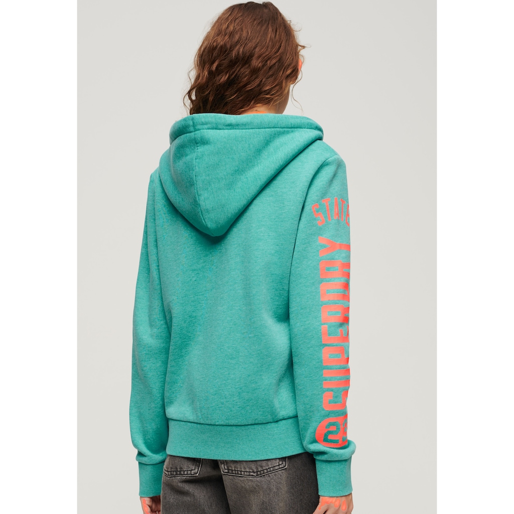 Superdry Kapuzensweatjacke »SUPER ATHLETIC GRAPHIC ZIPHOOD«