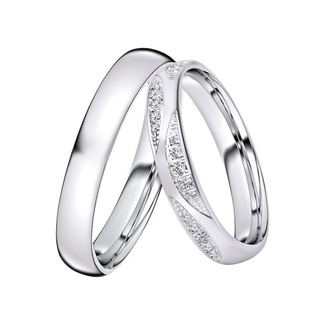 DOOSTI Trauring »Schmuck Geschenk Silber 925 Trauring Ehering Partnerring  LIEBE«, mit o. ohne Zirkonia für kaufen | BAUR