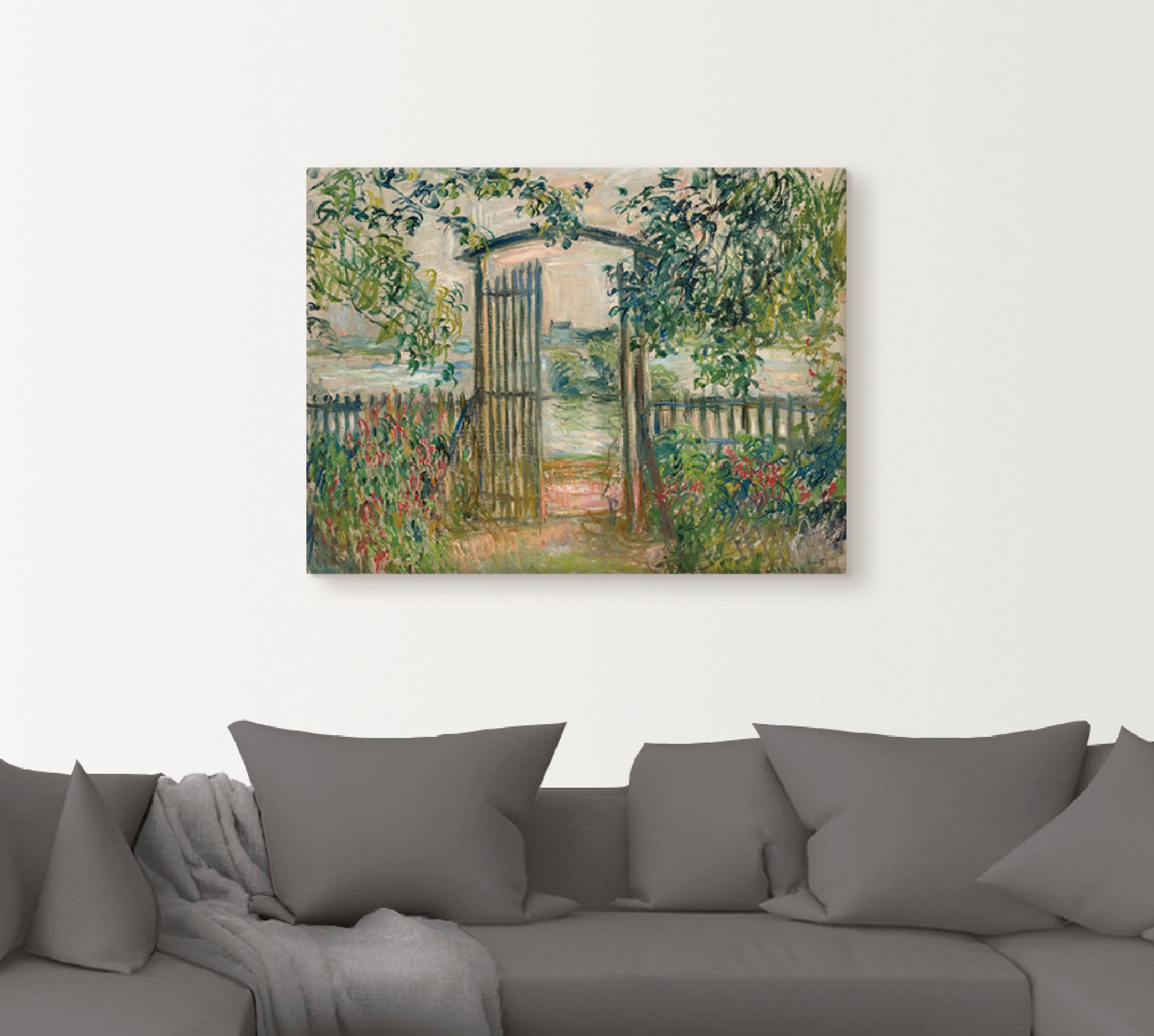 Artland Wandbild »Das Gartentor in Vetheuil«, Garten, (1 St.), als Leinwandbild, Poster in verschied. Größen