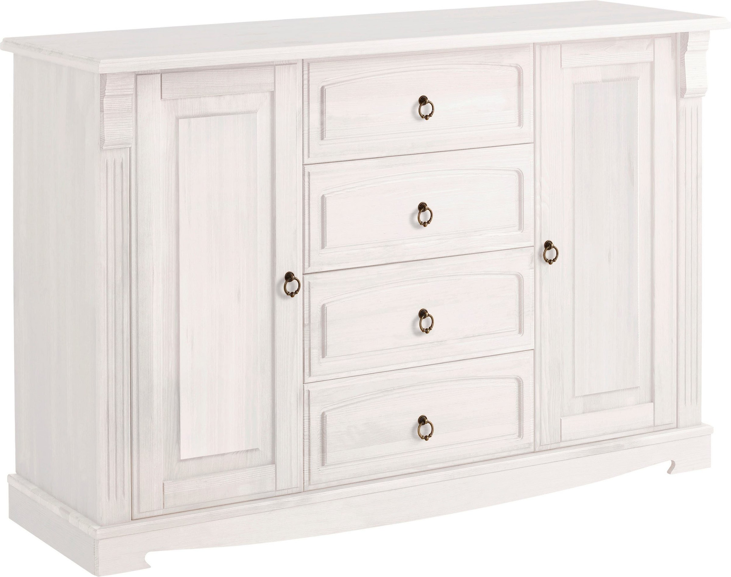 Home affaire Wohnwand »Anna«, (Set, 4 St.), aus massiver Kiefer, FSC®, im romantischen Landhausstil