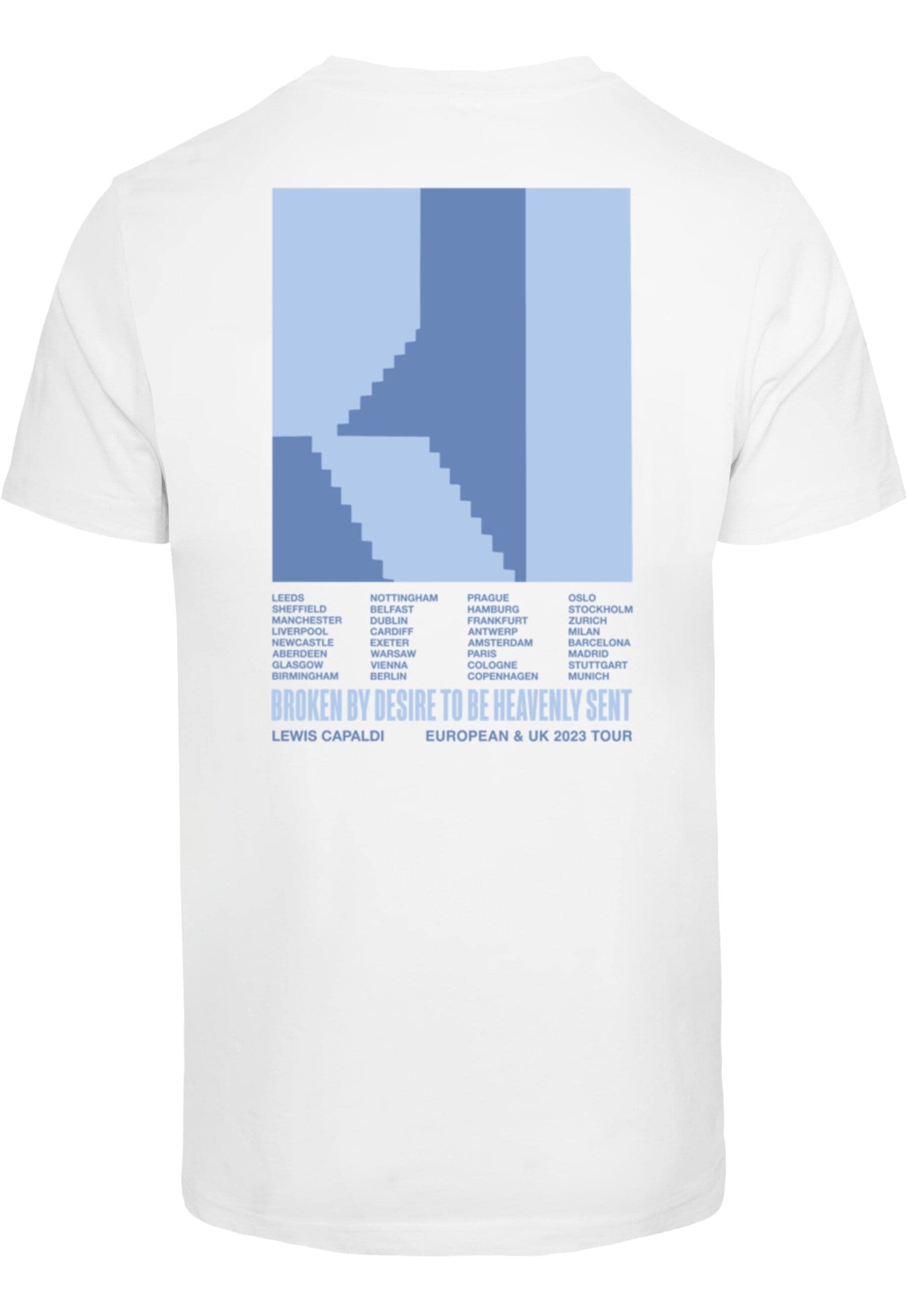 Merchcode T-Shirt »Merchcode Herren Lewis Capaldi - Tour grabsheet 2 T-Shirt«, (1 tlg.)