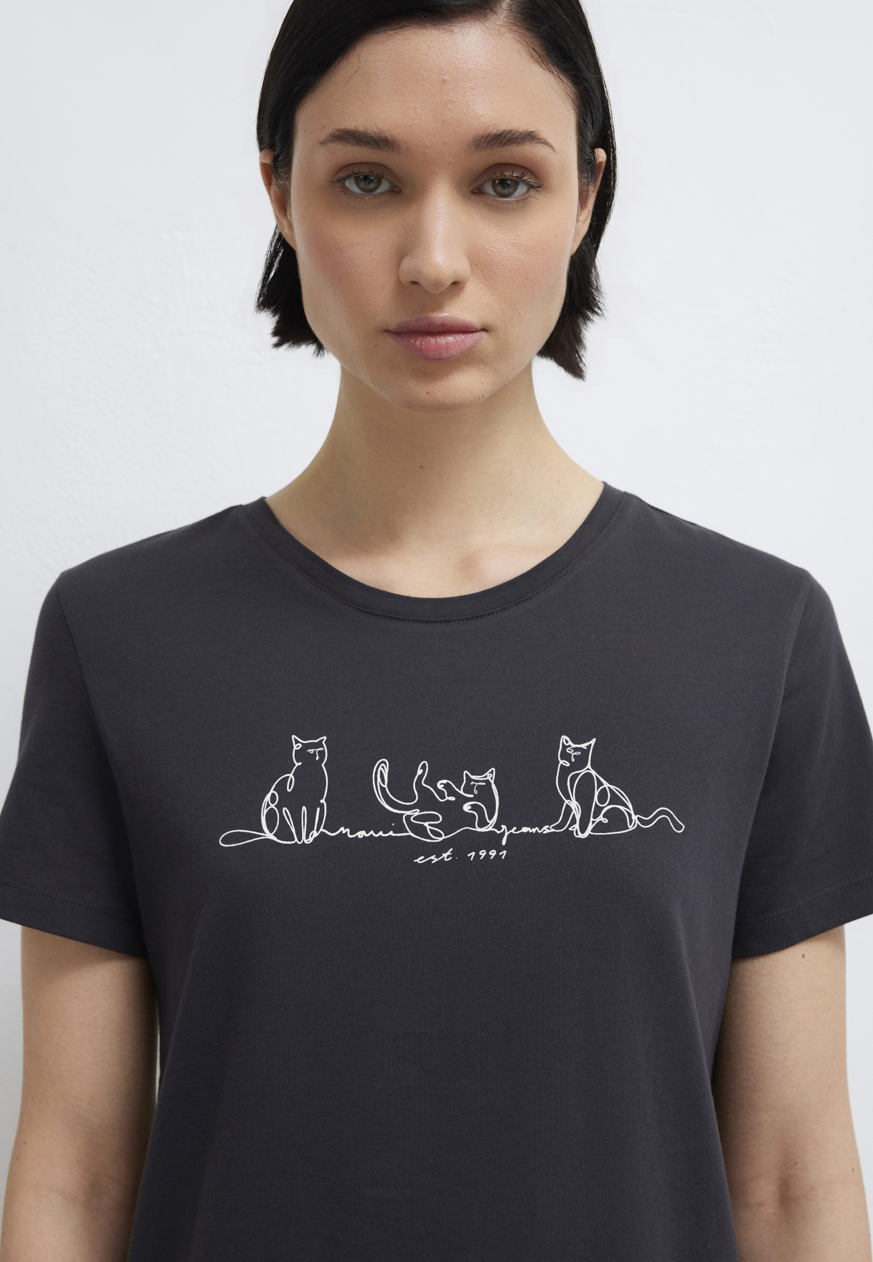 Mavi T-Shirt »CAT PRINTED T-SHIRT« Katzen T-Shirt