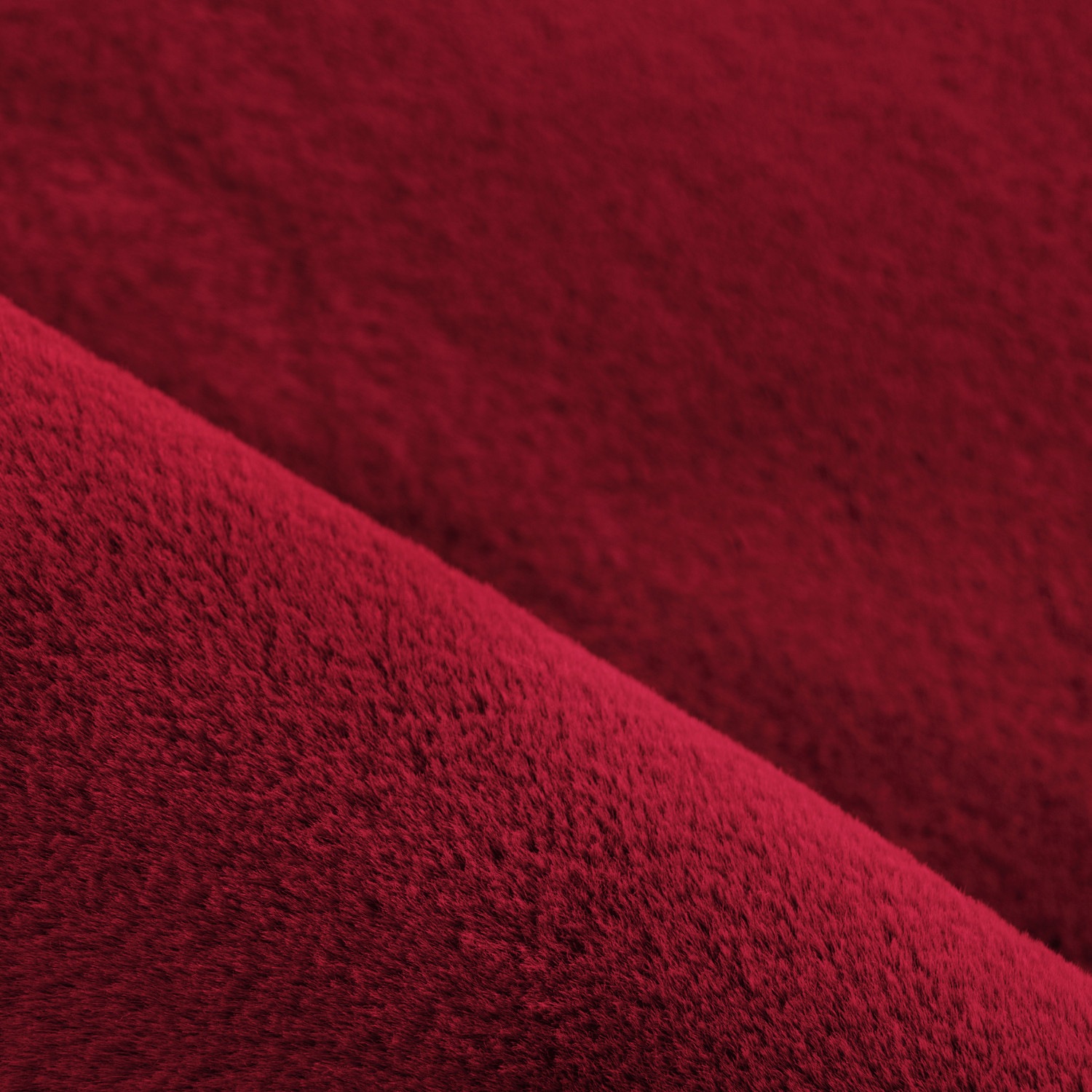 Hochflor-Teppich AYYILDIZ TEPPICHE "POUFFY 5100", rot, H:20mm Ø:160cm, Polyester, Teppiche, Läufer, weicher glatter Softflor, Kaninchen Fell Haptik, waschbar 3