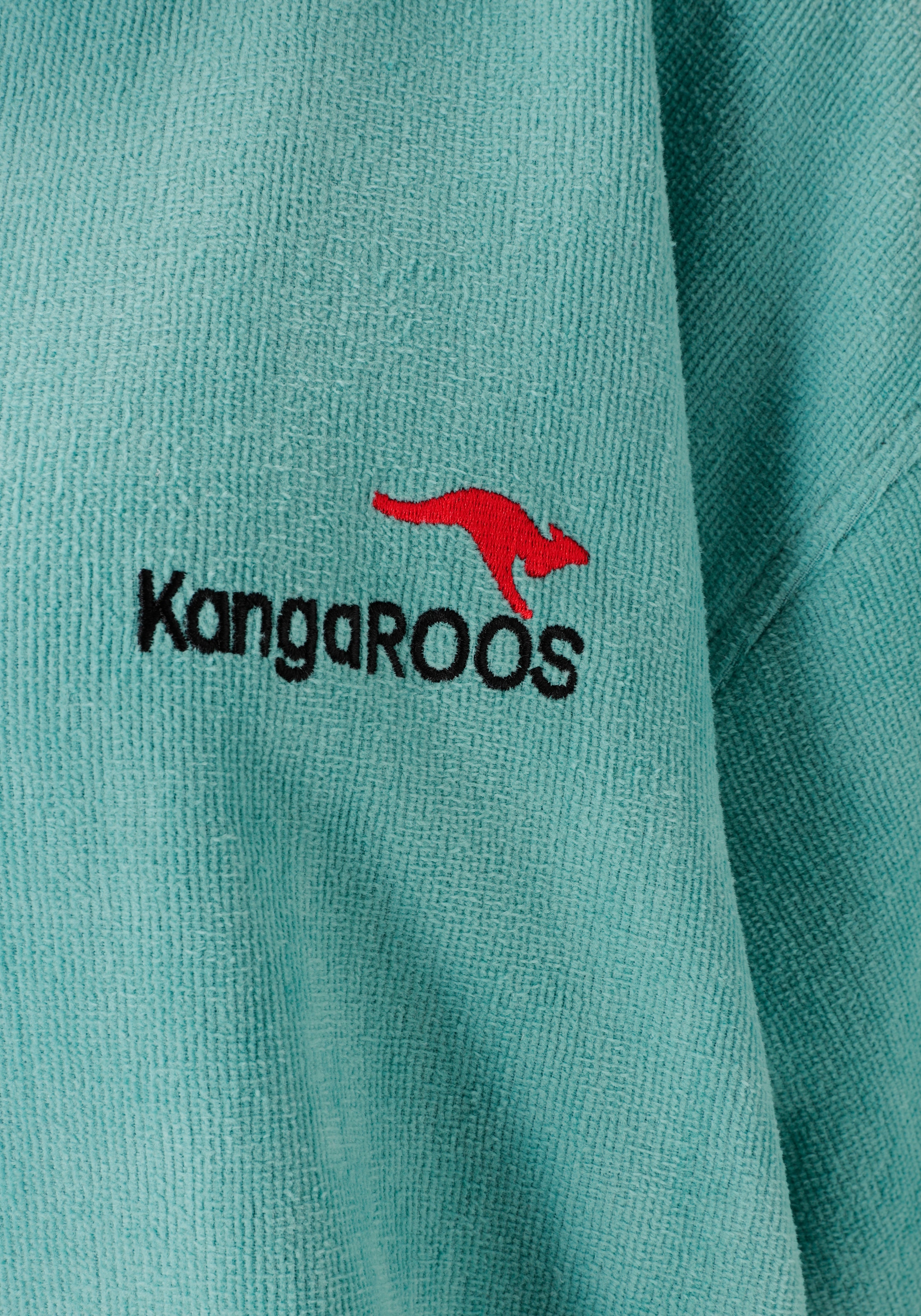 KangaROOS Badeponcho »Summer, ideal für Sauna, Spa & im Urlaub, Damen & Herren« 1 Stk. Surfponcho, mit Bauchtasche, 100% Baumwolle, Frottee