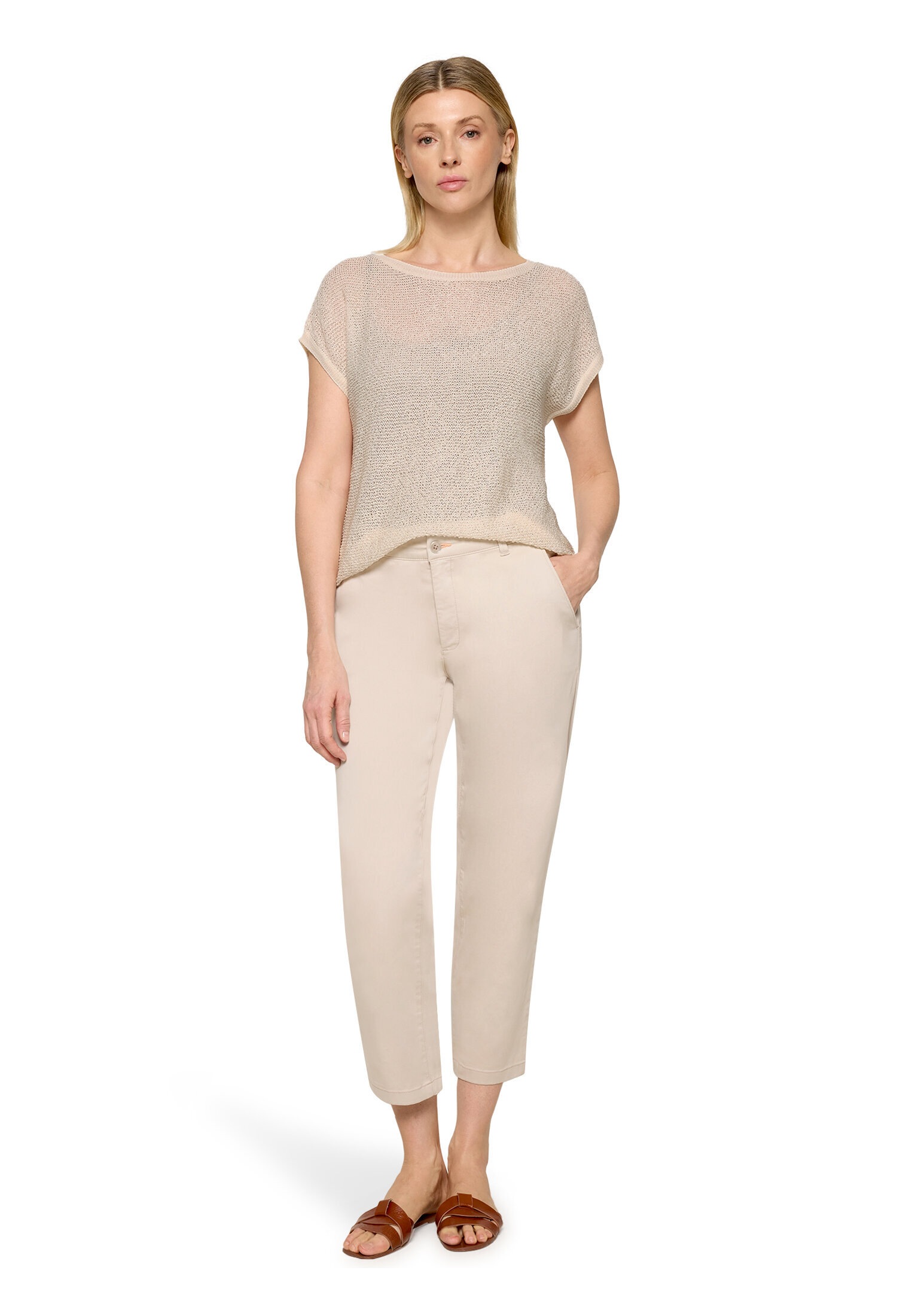 Cartoon Stricktop »Damen mit Rundhalsausschnitt«