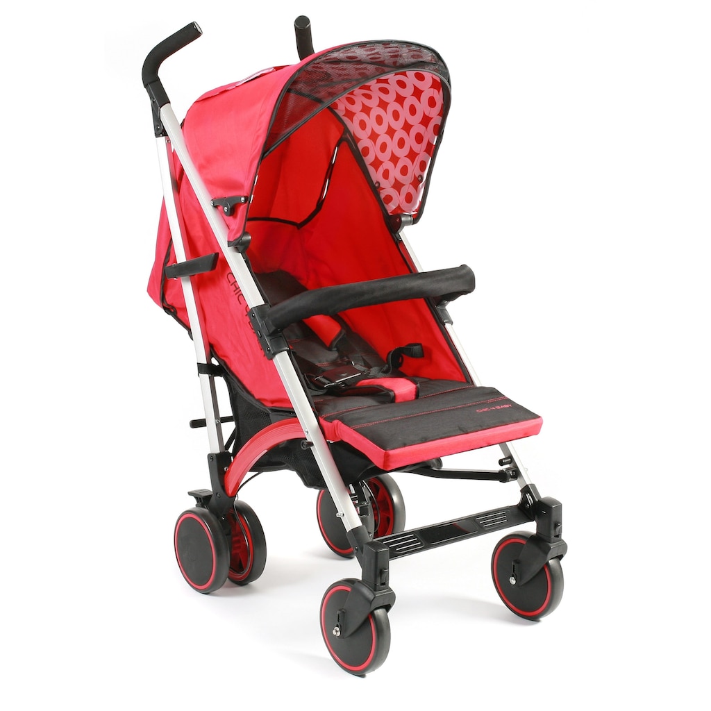 CHIC4BABY Kinder-Buggy »Luca rot«, mit schwenk- und feststellbaren Vorderrädern; Kinderwagen, Buggy, Sportwagen, Sportbuggy, Kinderbuggy, Sport-Kinderwagen