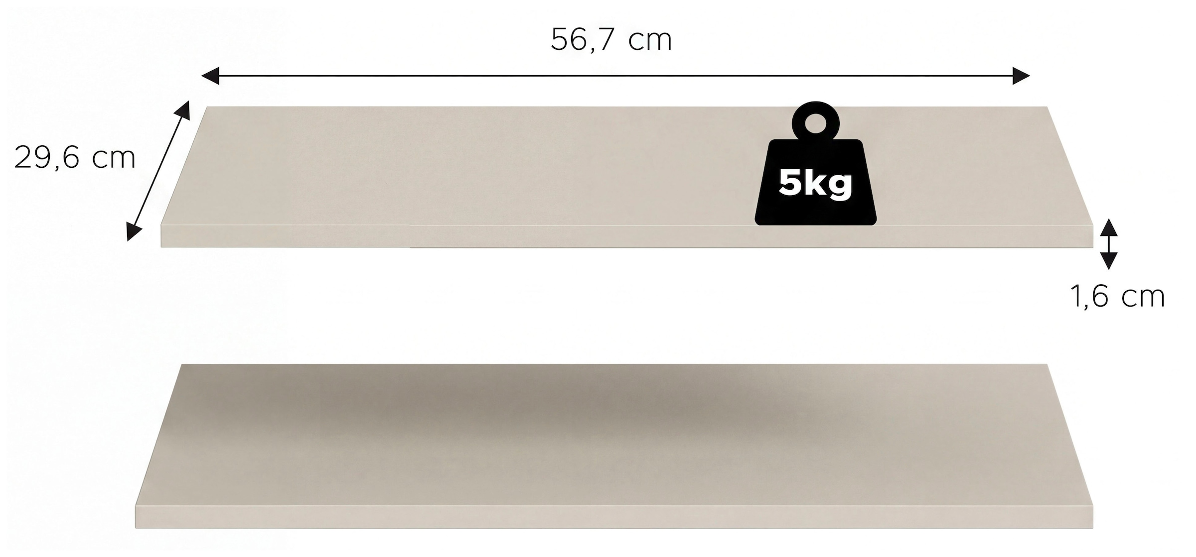 Home affaire Einlegeboden »2er Set, SKARDE, Breite 57 cm«